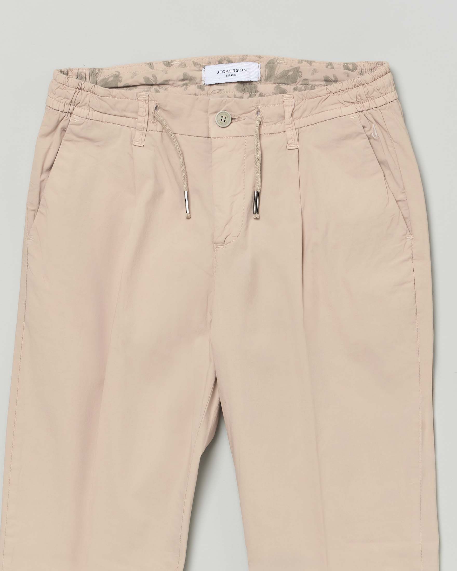 Pantalone Jeckerson ecrù in misto cotone con coulisse image