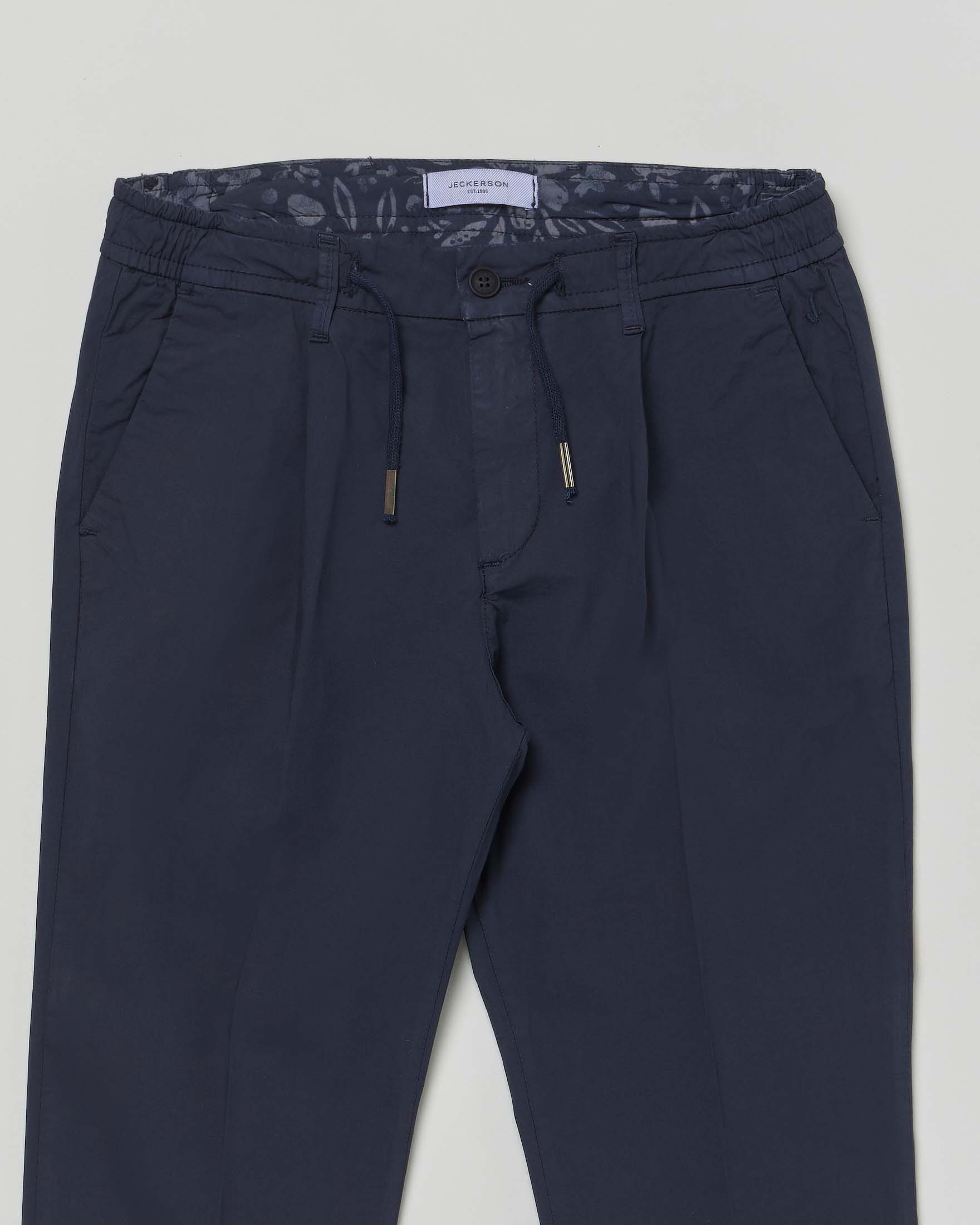 Pantalone Jeckerson blu in misto cotone con coulisse image