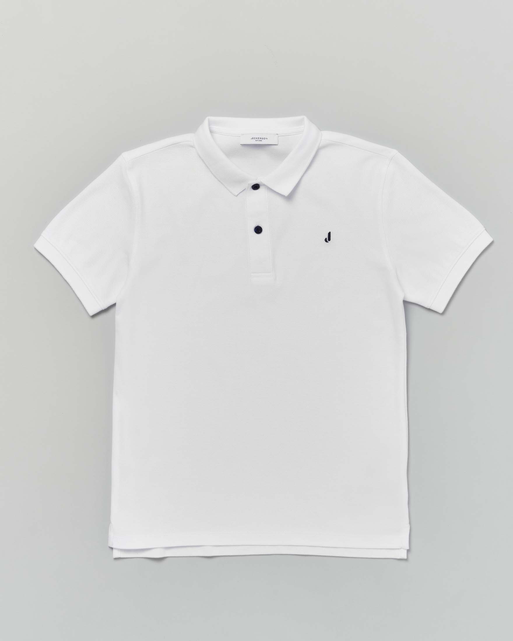 Polo blu Jackerson con dettagli blu e maniche corte