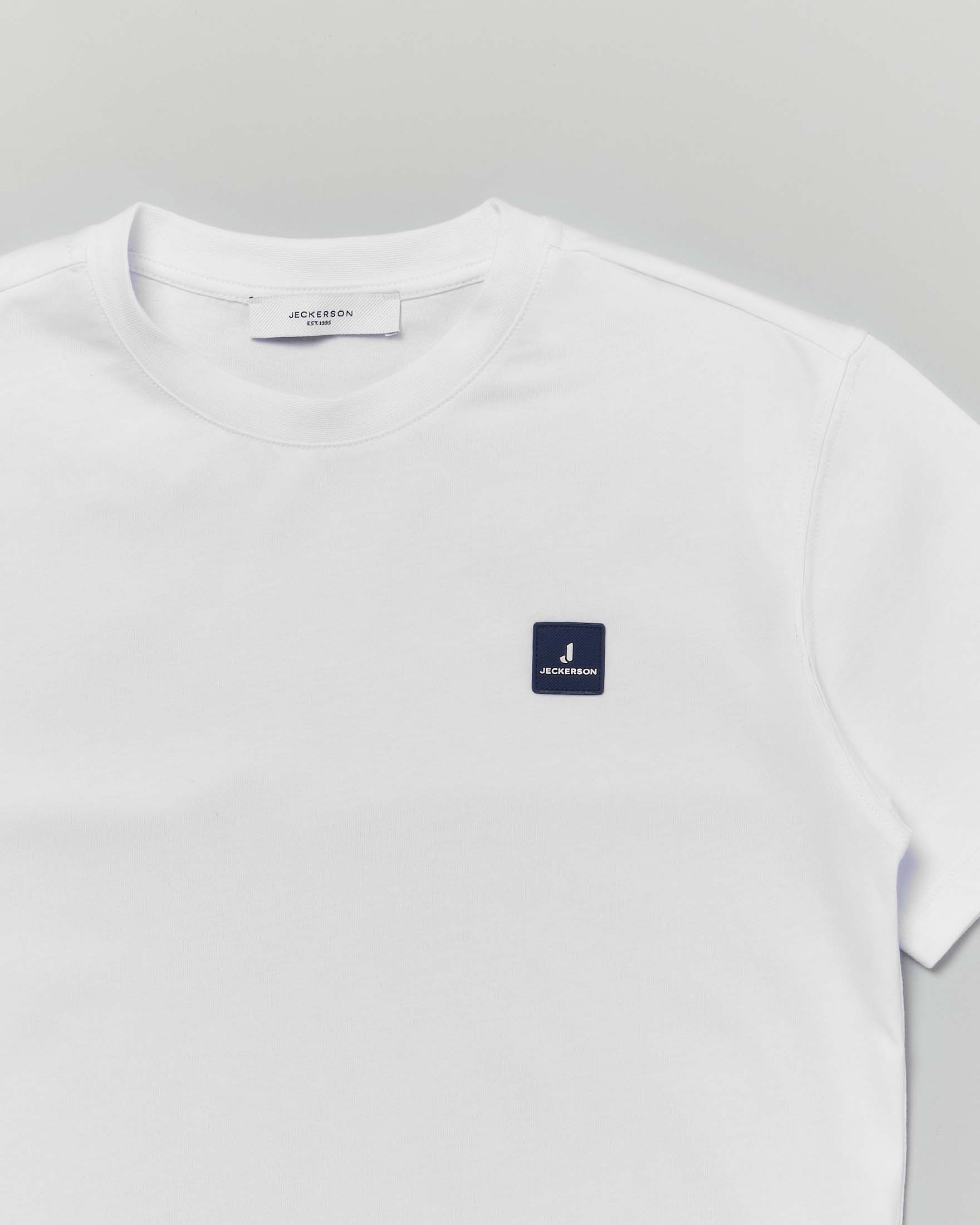 T-shirt bianca Jeckerson in puro cotone a maniche corte image