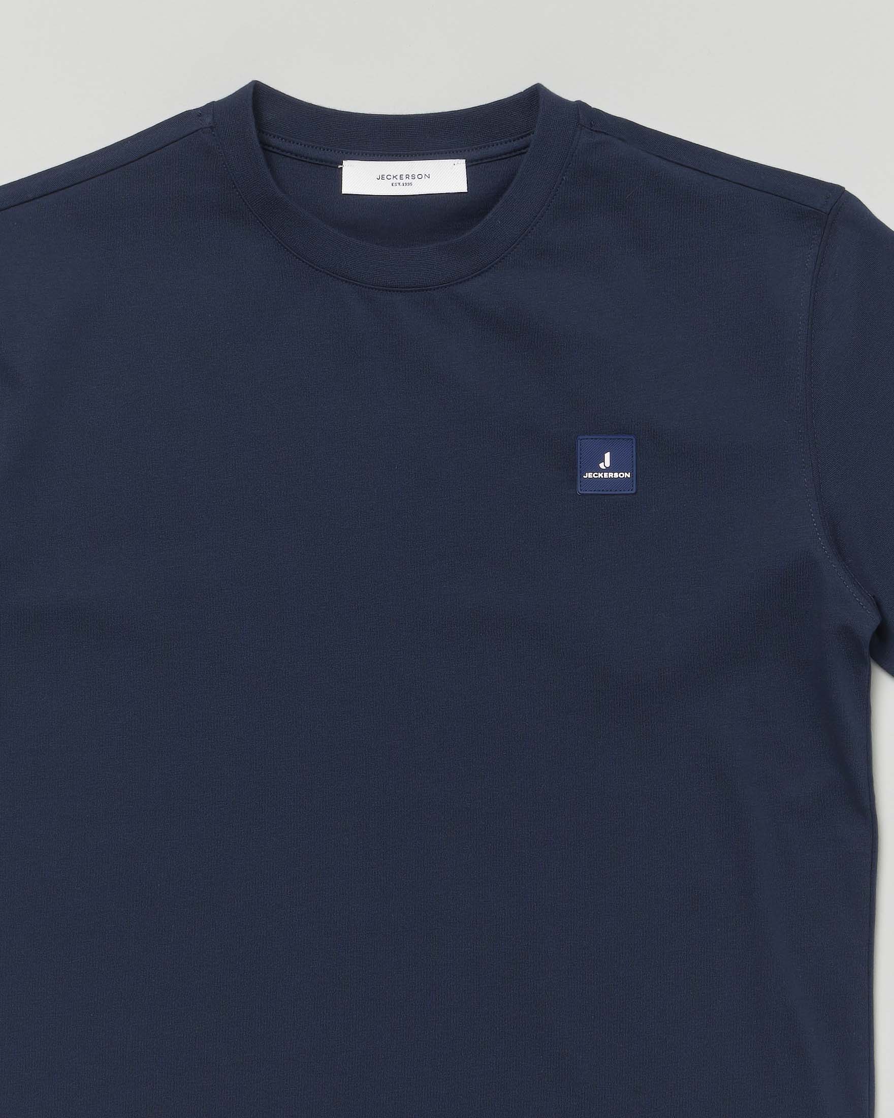 T-shirt blu Jeckerson in puro cotone a maniche corte image