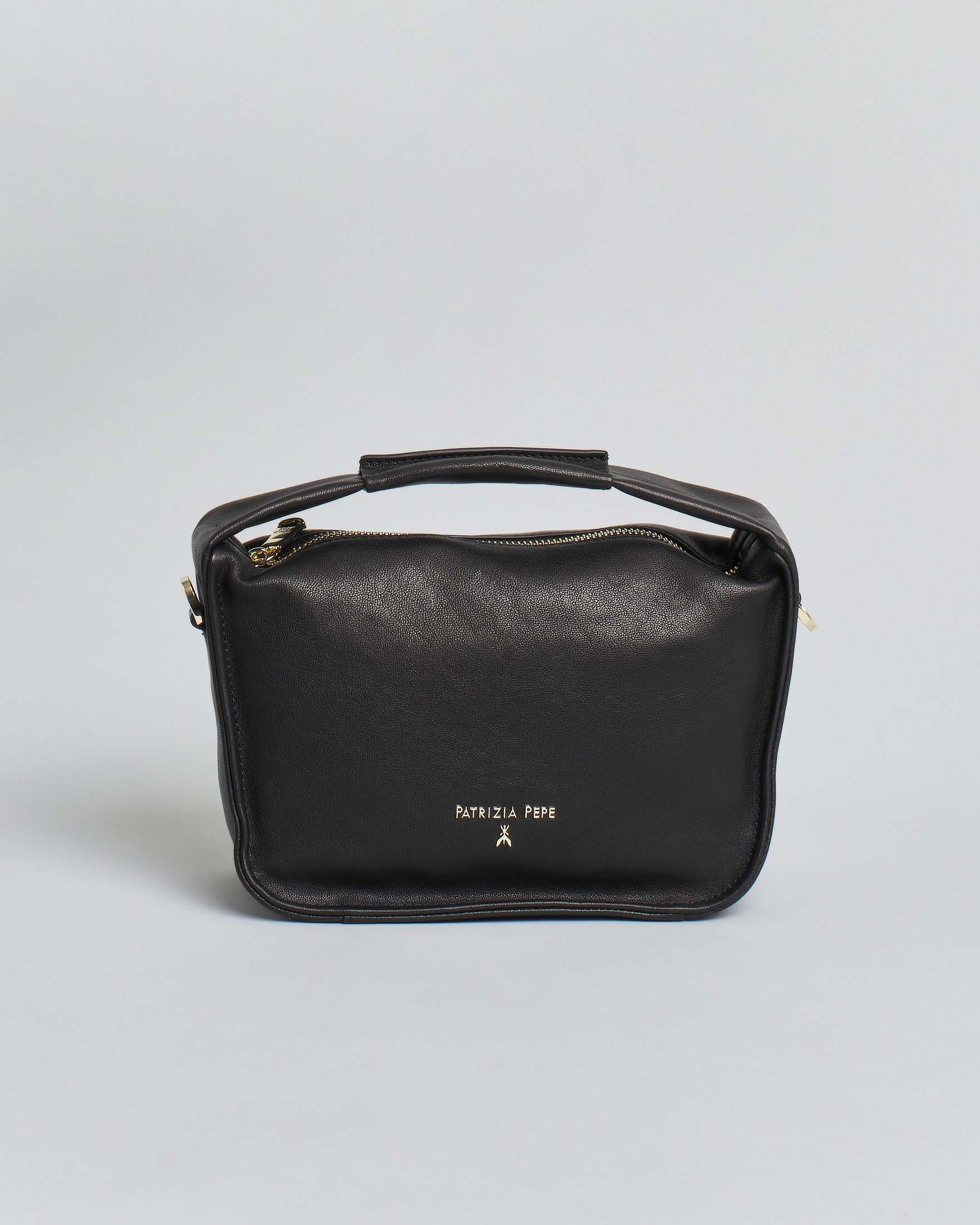 Borsa a spalla Contemporary Hobo piccola nera in pelle