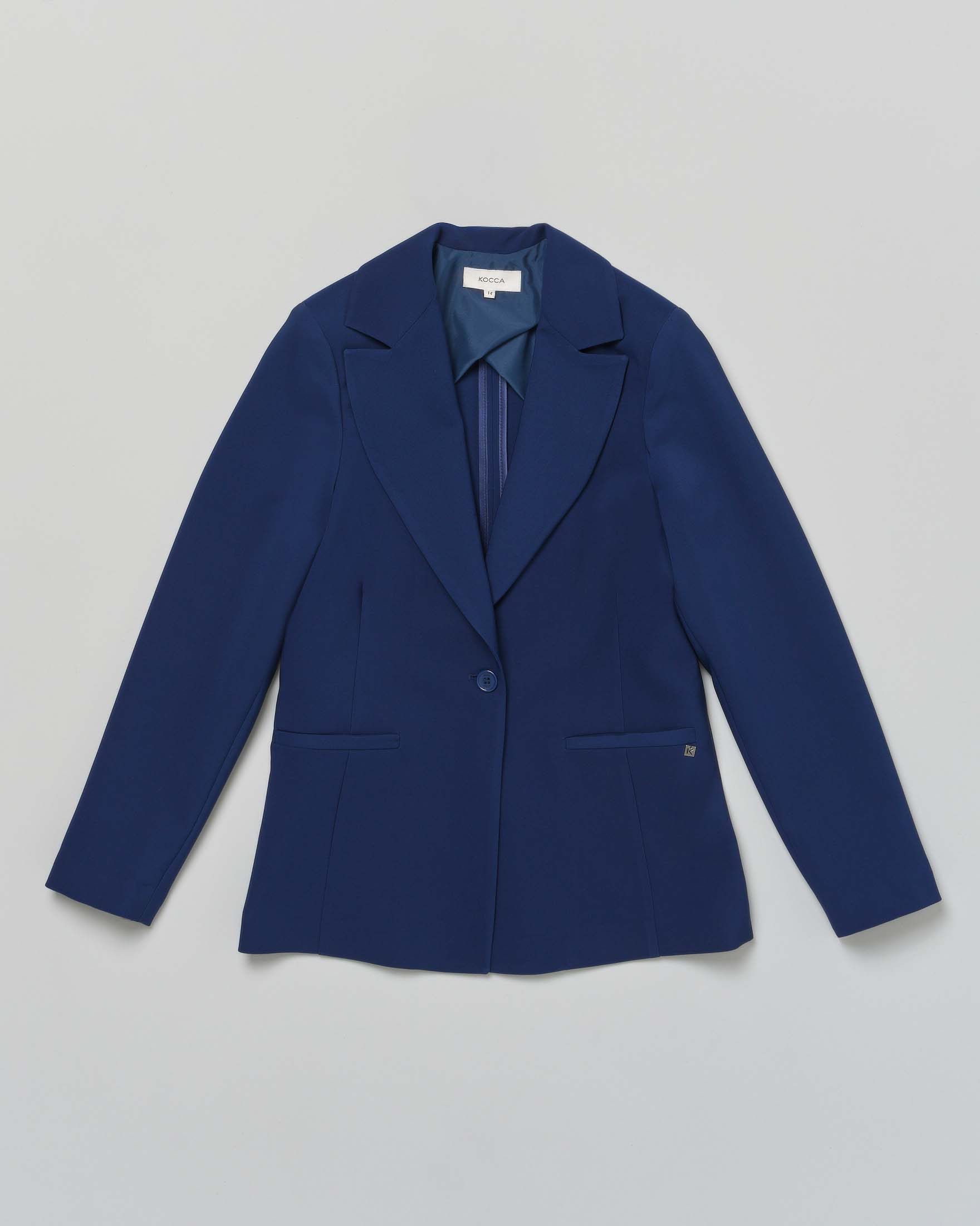 Blazer Kocca blu in cady monopetto