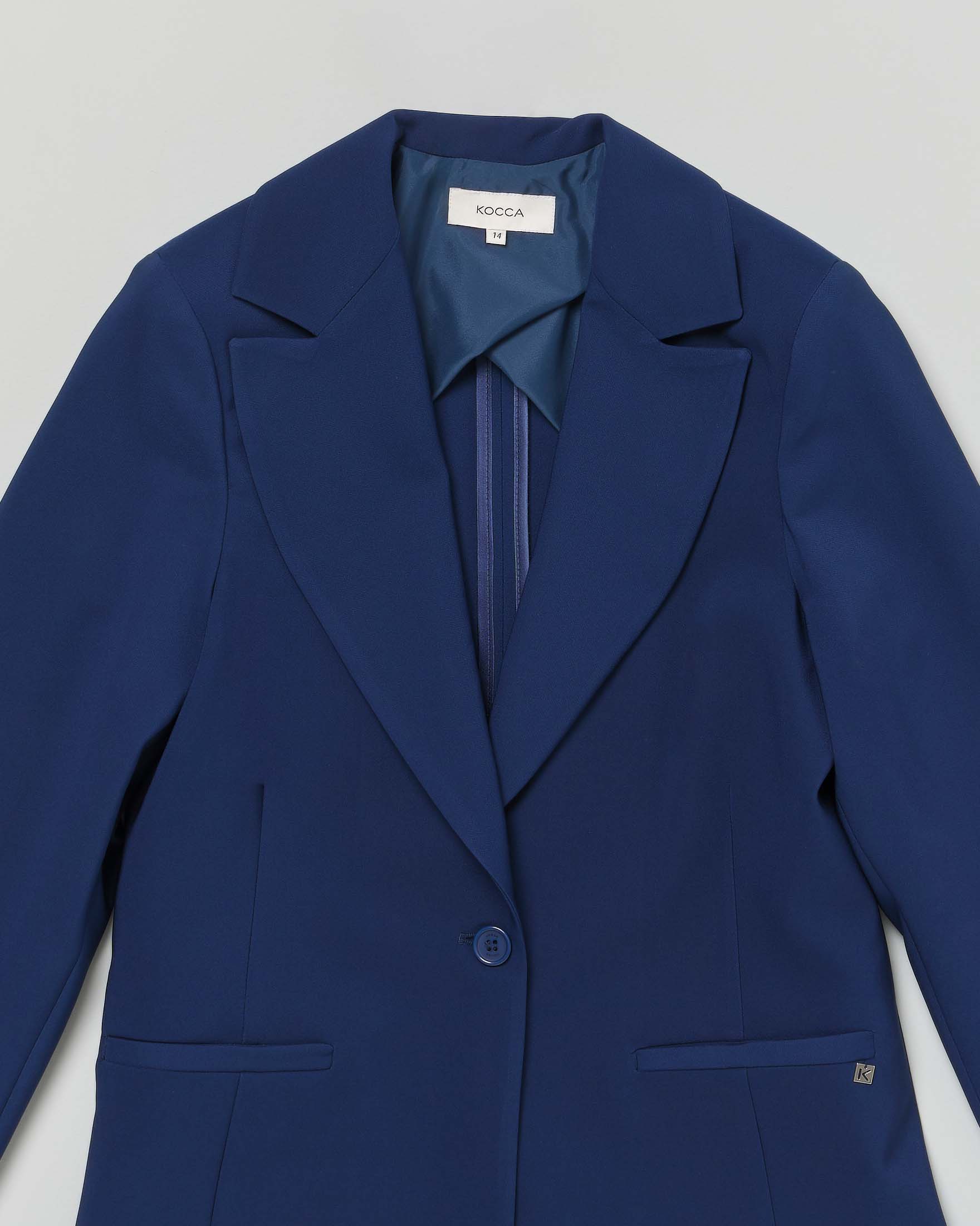 Blazer Kocca blu in cady monopetto image