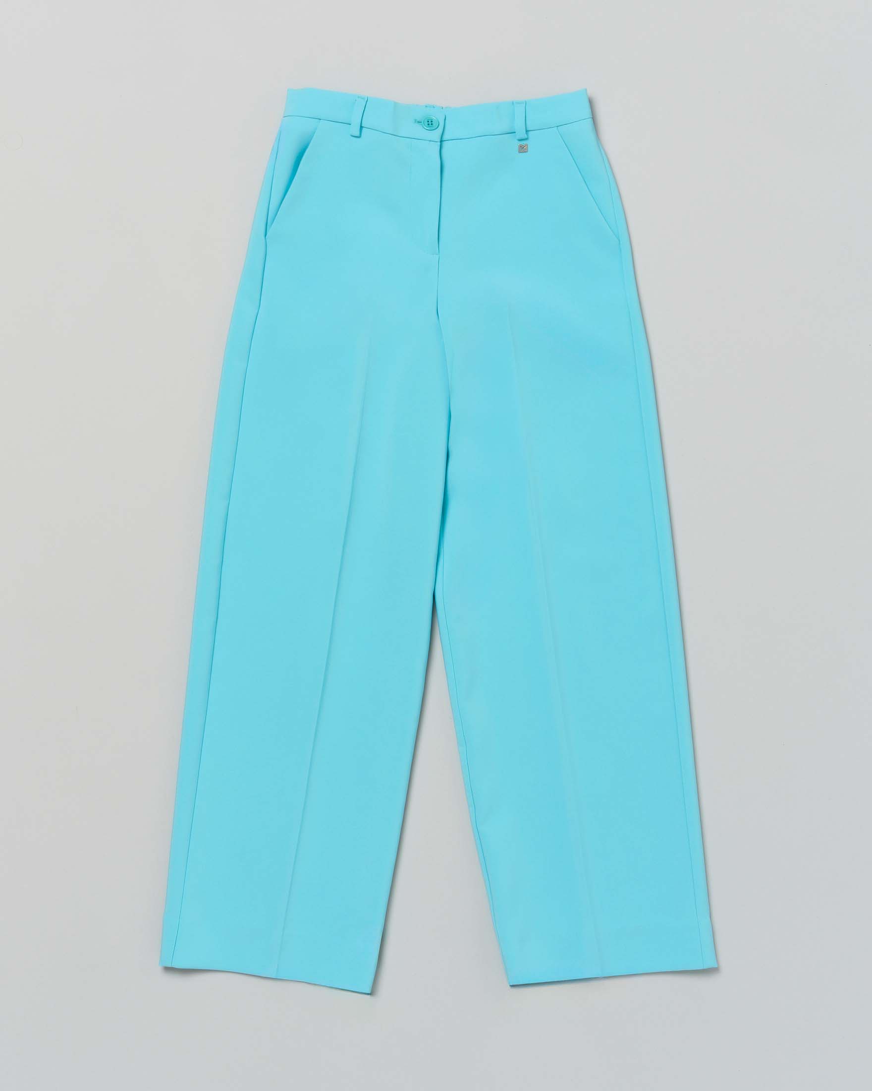 Pantalone palazzo Kocca turchese in cady