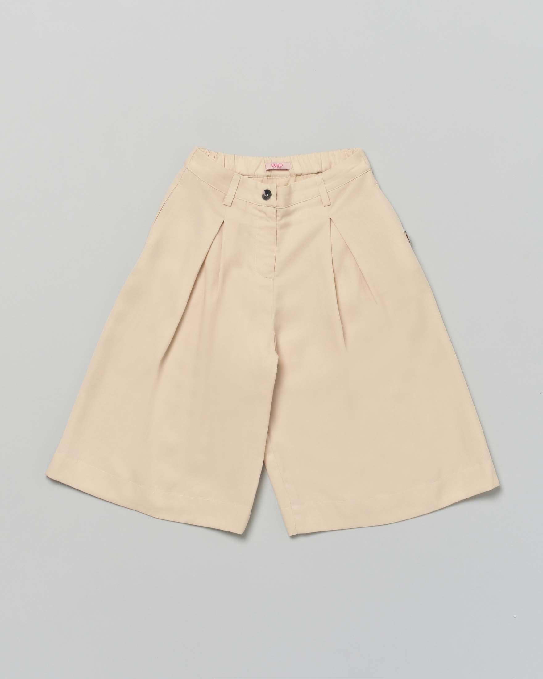 Bermuda Liu Jo color sabbia con pinces