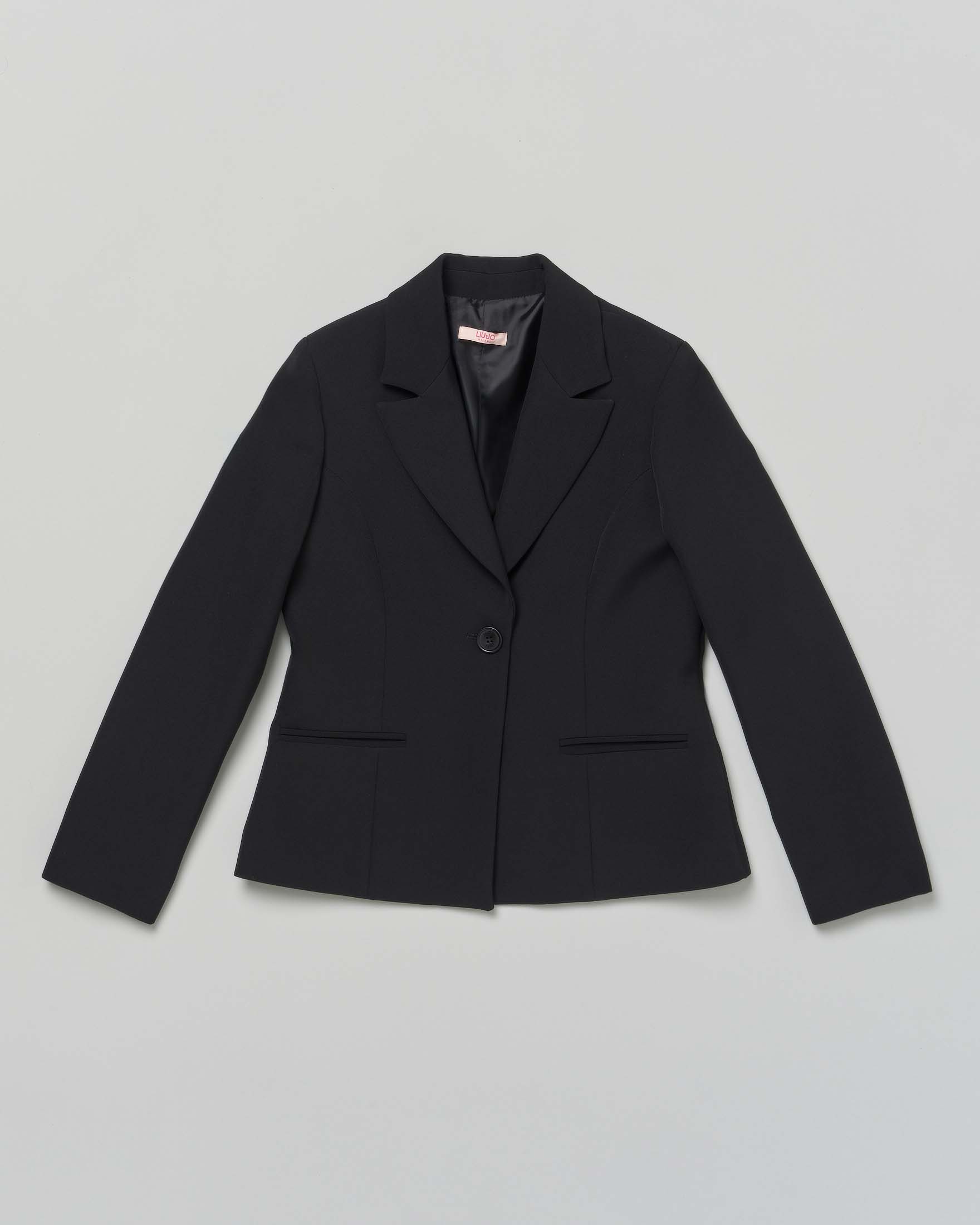 Blazer Liu Jo nero in tessuto cady