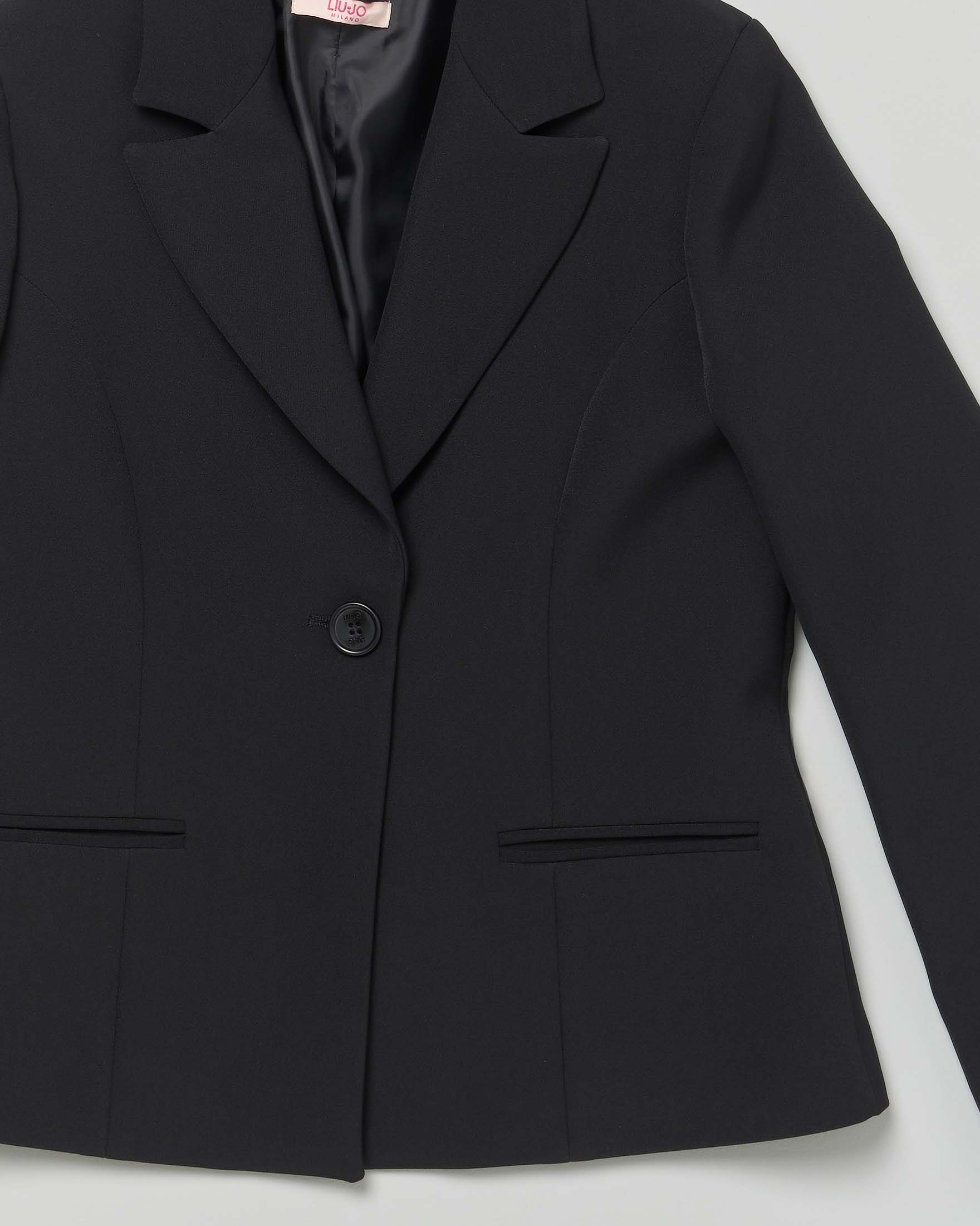 Blazer Liu Jo nero in tessuto cady image