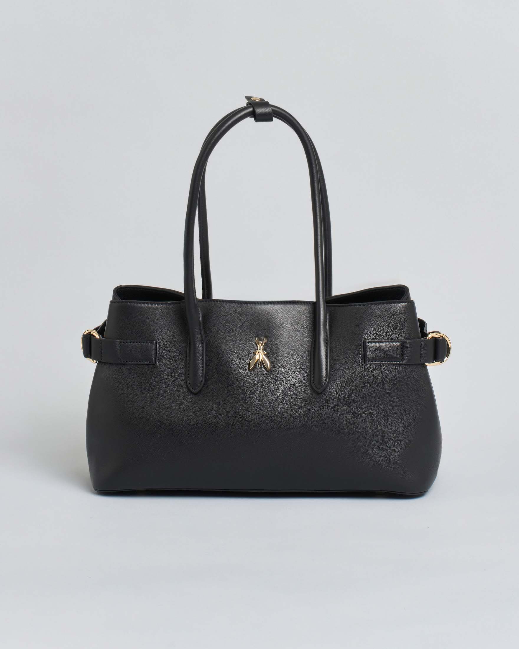 Borsa a spalla New Business Patrizia Pepe grande nera in pelle