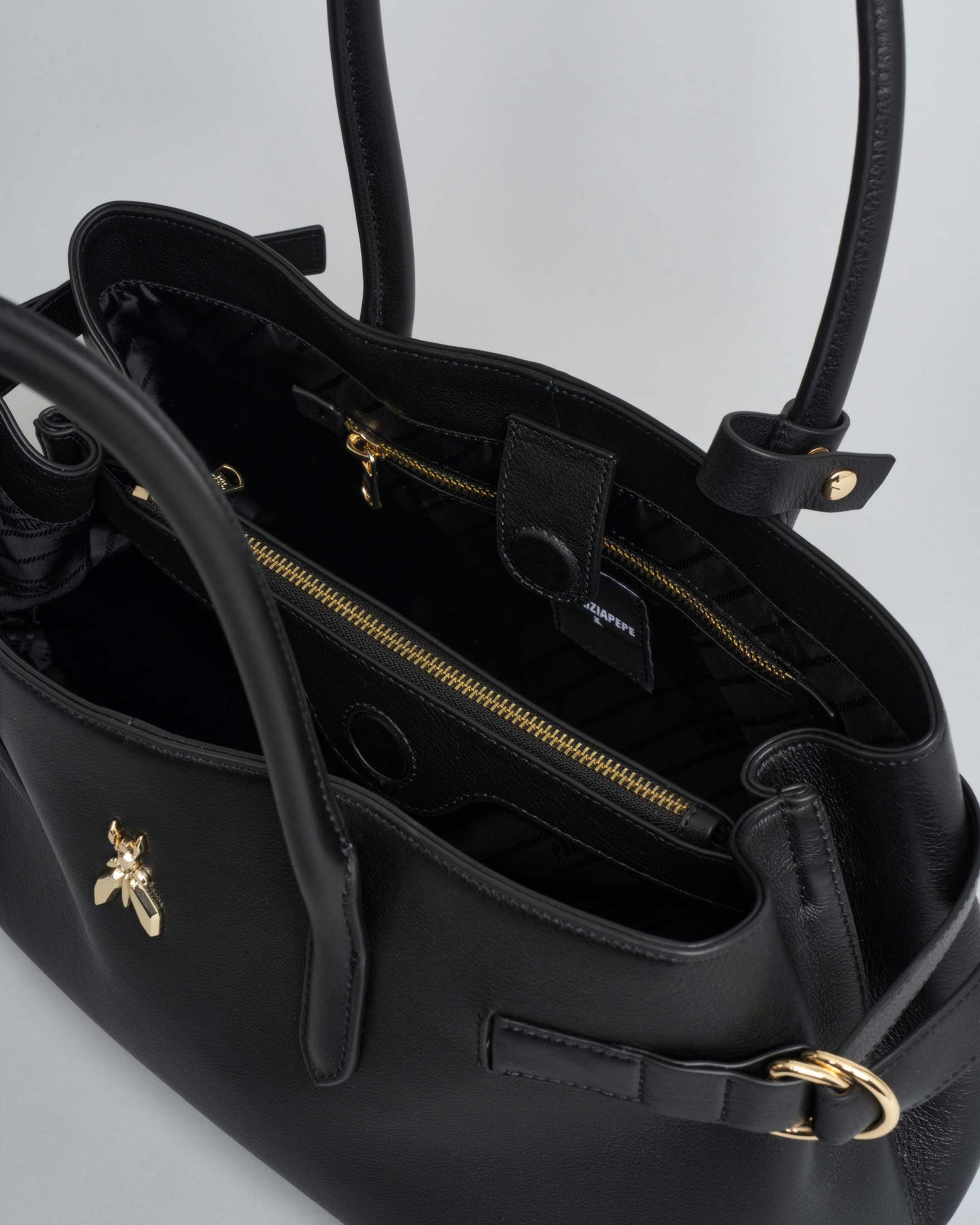 Borsa a spalla New Business Patrizia Pepe grande nera in pelle image