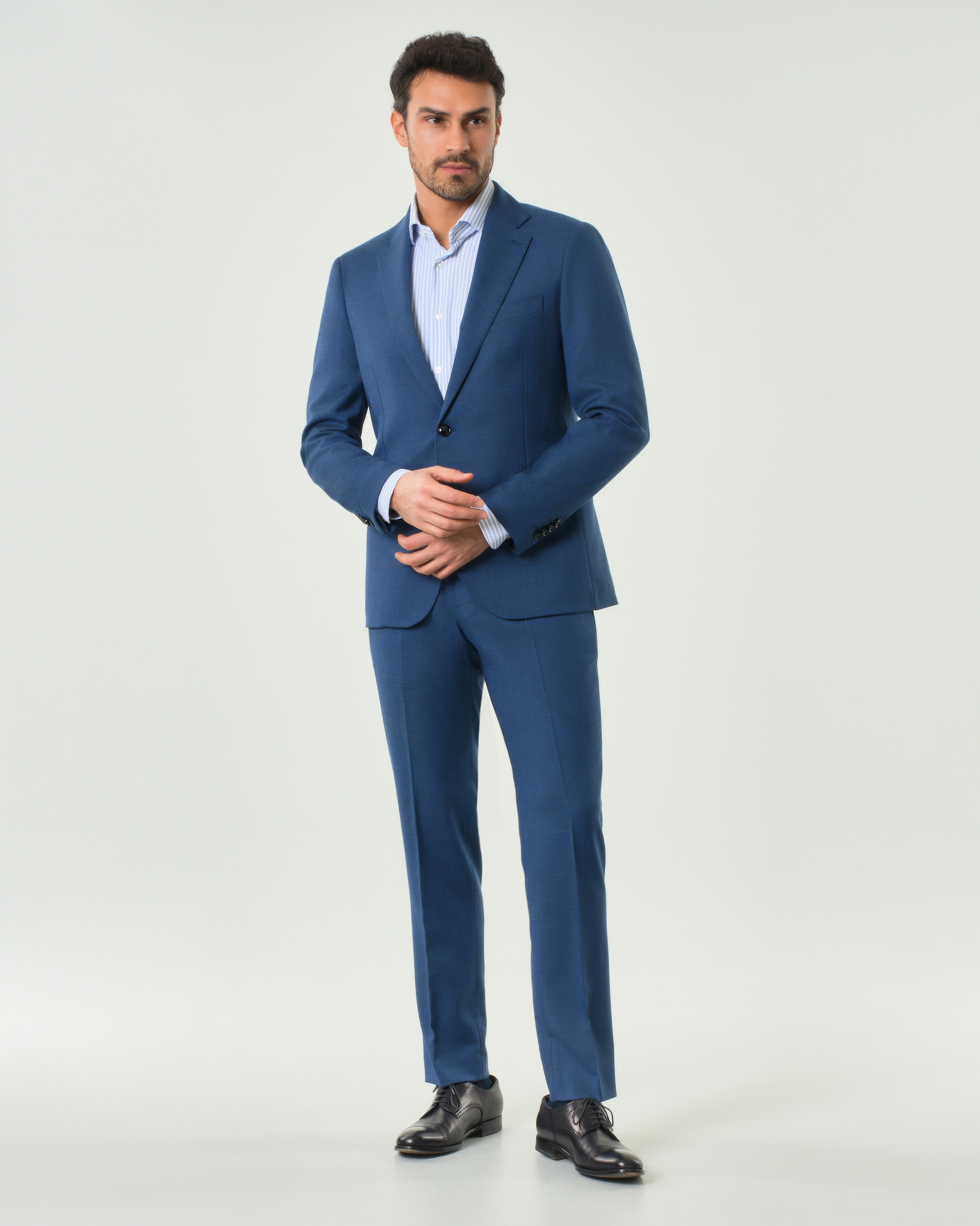 Abito Paul Baker blu indaco in viscosa stretch effetto fiammato