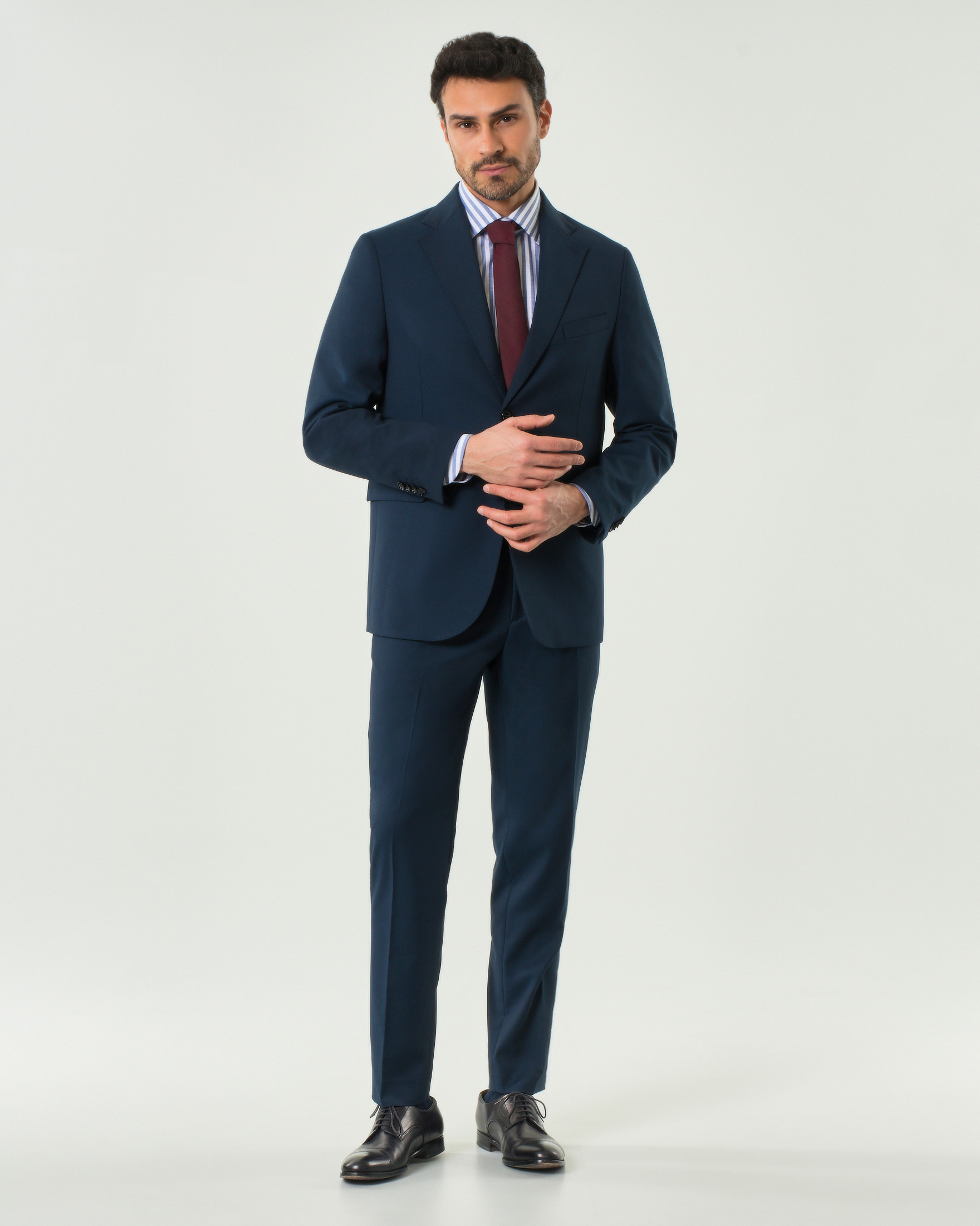 Abito drop 4 Paul Baker blu in tela di viscosa stretch