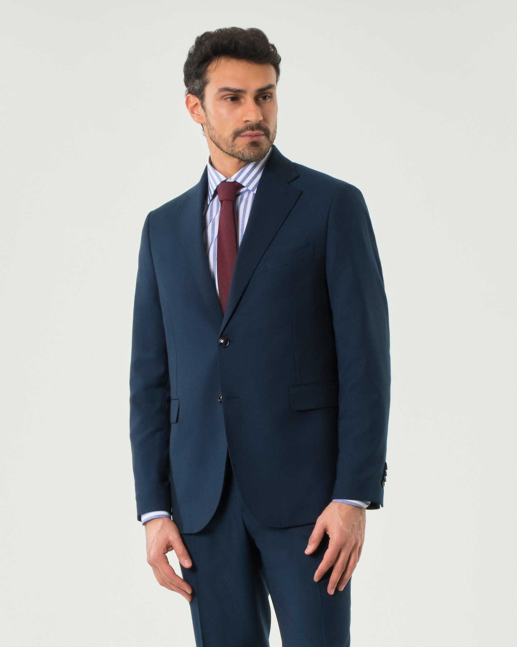 Abito drop 4 Paul Baker blu in tela di viscosa stretch image