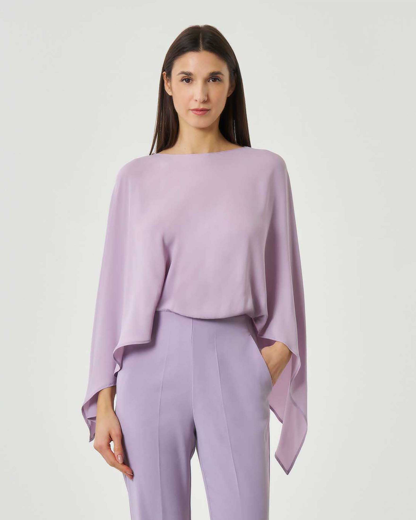 Tuta intera lilla Pinko con scollatura gioiello sul retro e pantalone dritto image