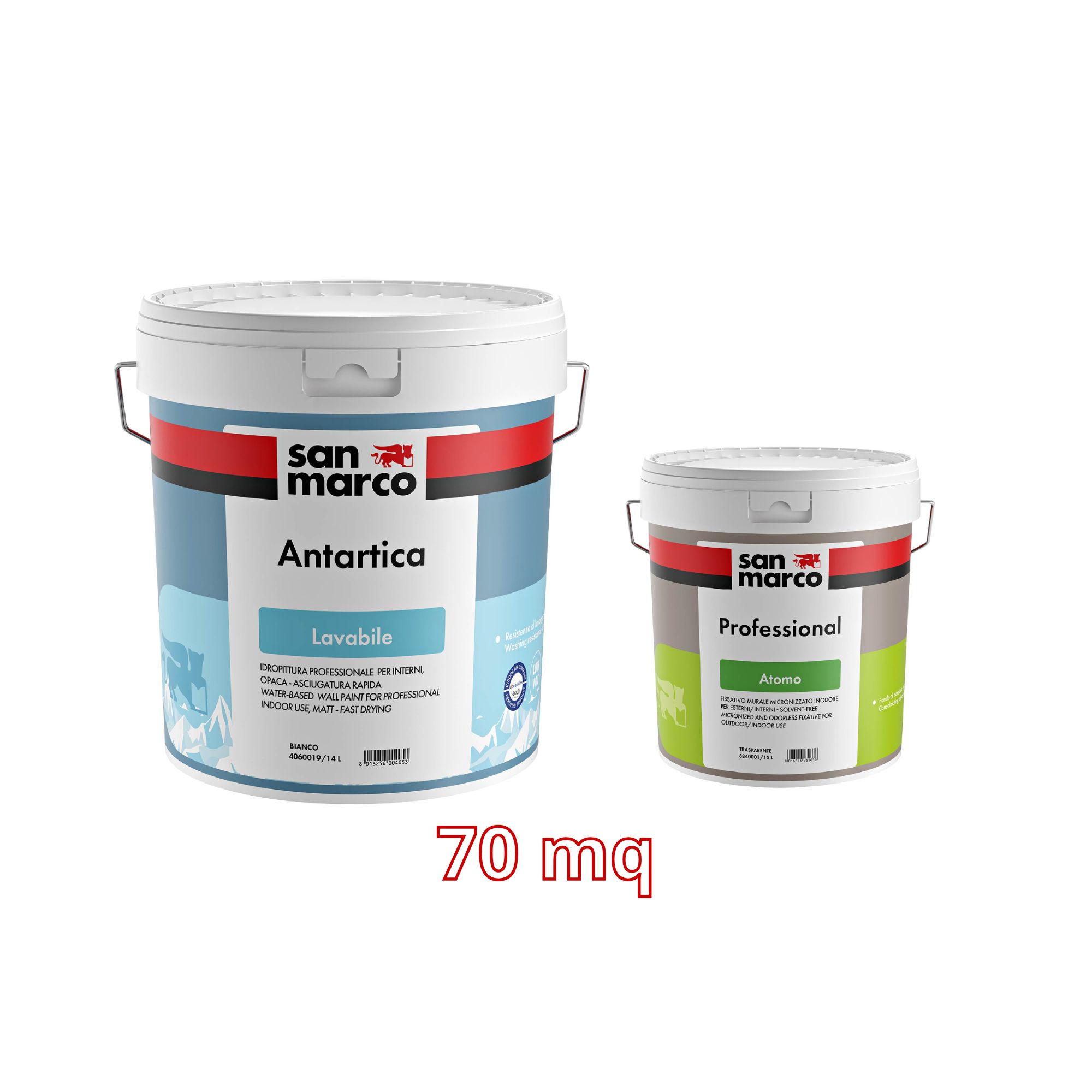 Kit pittura lavabile – 70mq Bianca