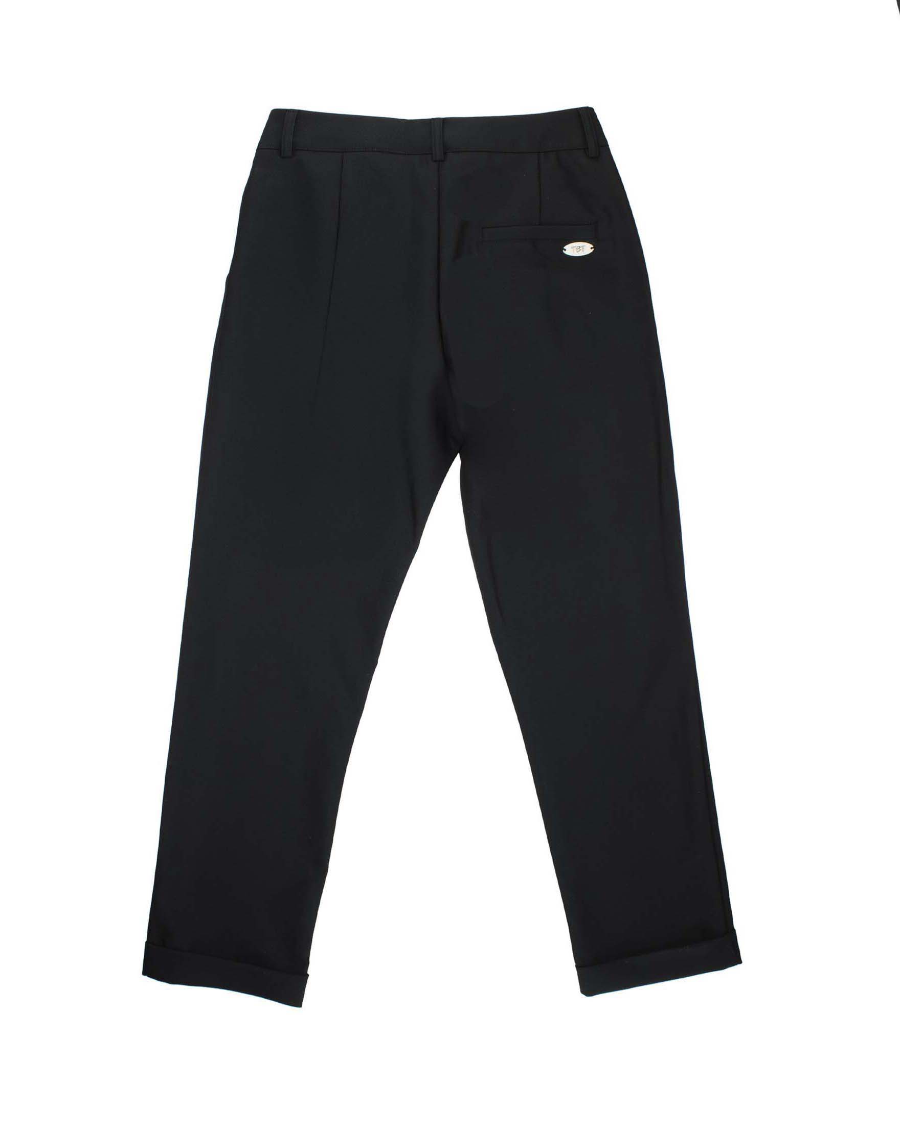 Pantalone loose fit To be Too nero in misto viscosa image