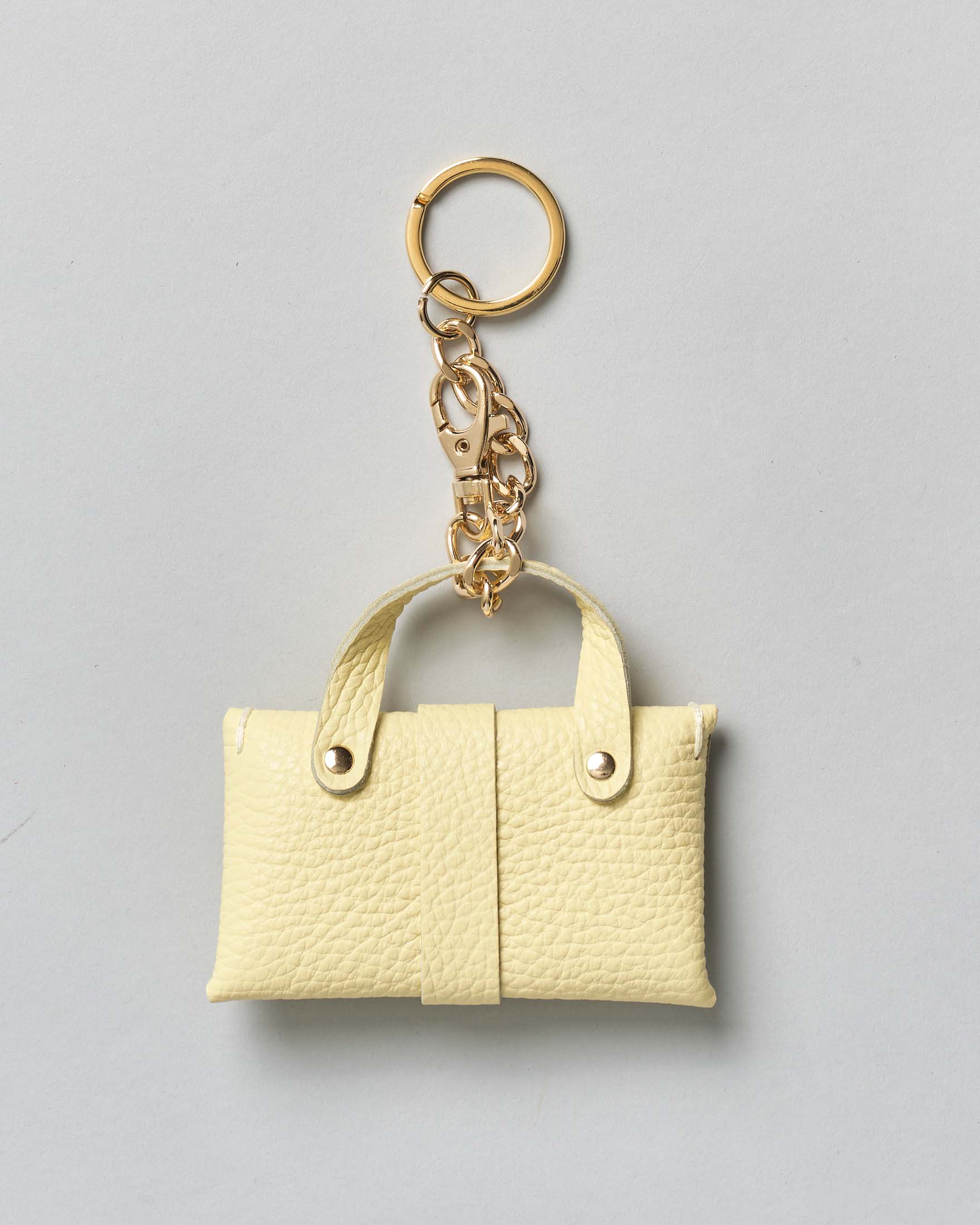 Portachiavi Charm Visonà in pelle gialla image