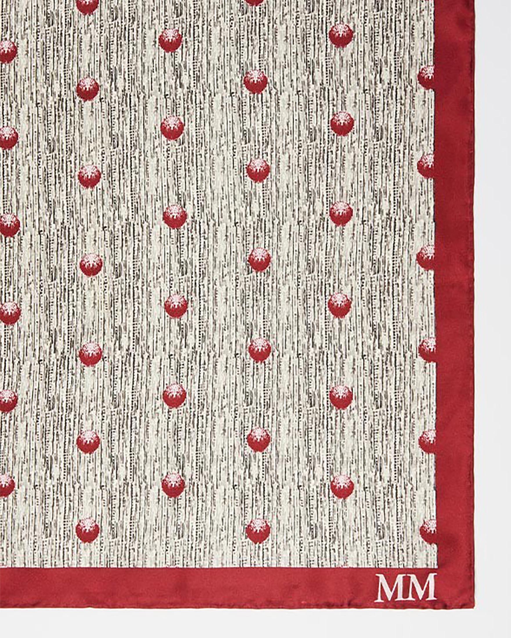 Foulard beige e bordeaux MM Max Mara in twill di seta image