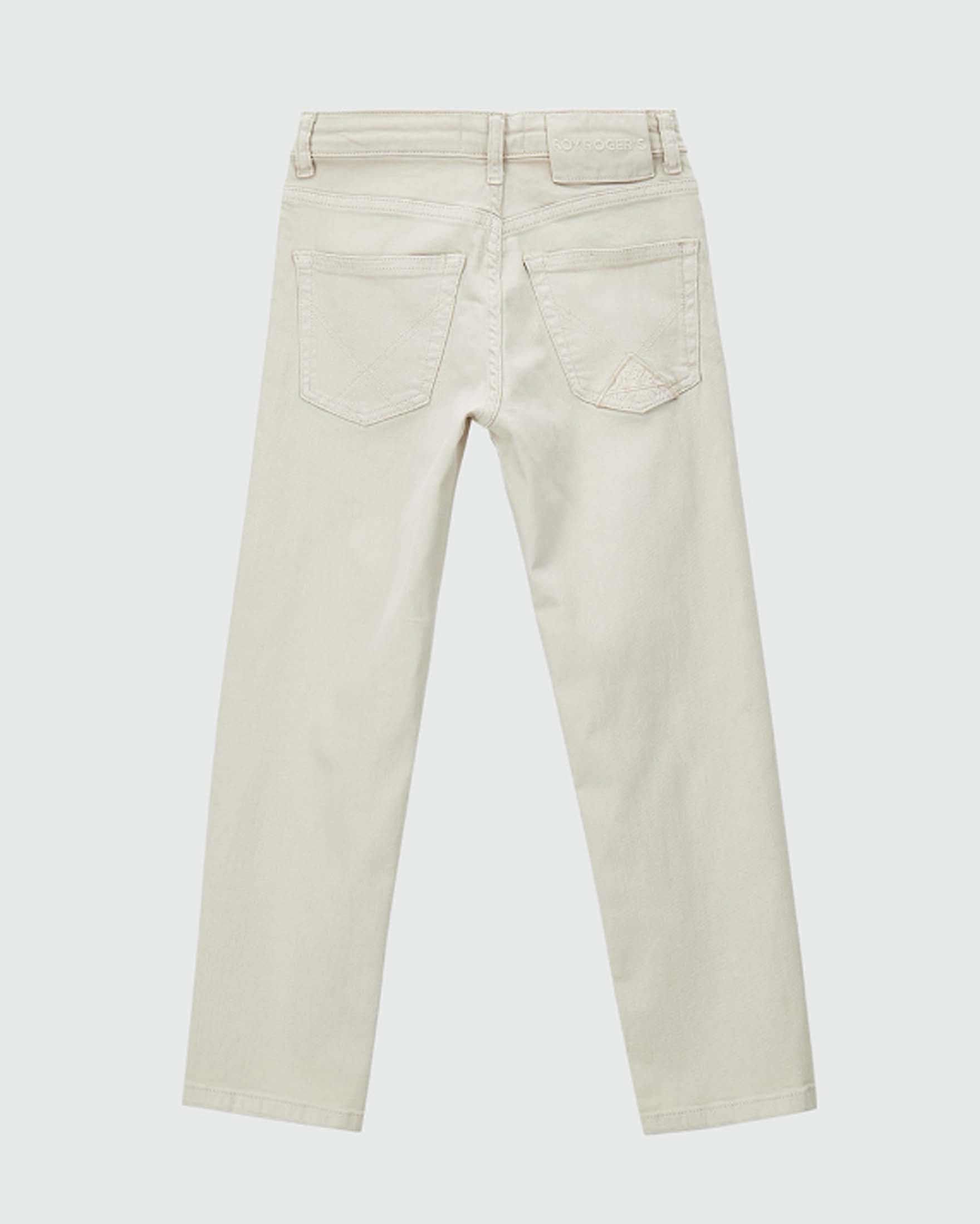 Pantalone color sabbia Roy Roger's in gabardina di cotone image