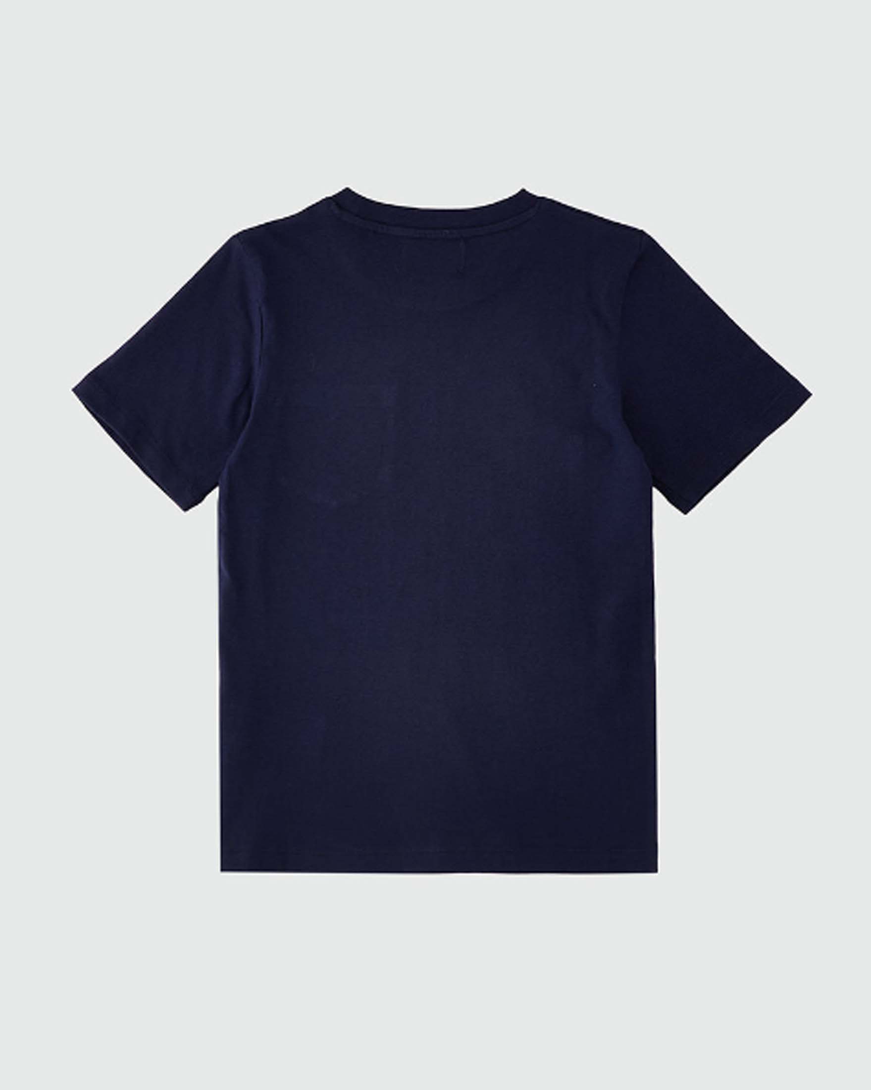 T-shirt blu Roy Roger's mezza manica in puro cotone con taschino image