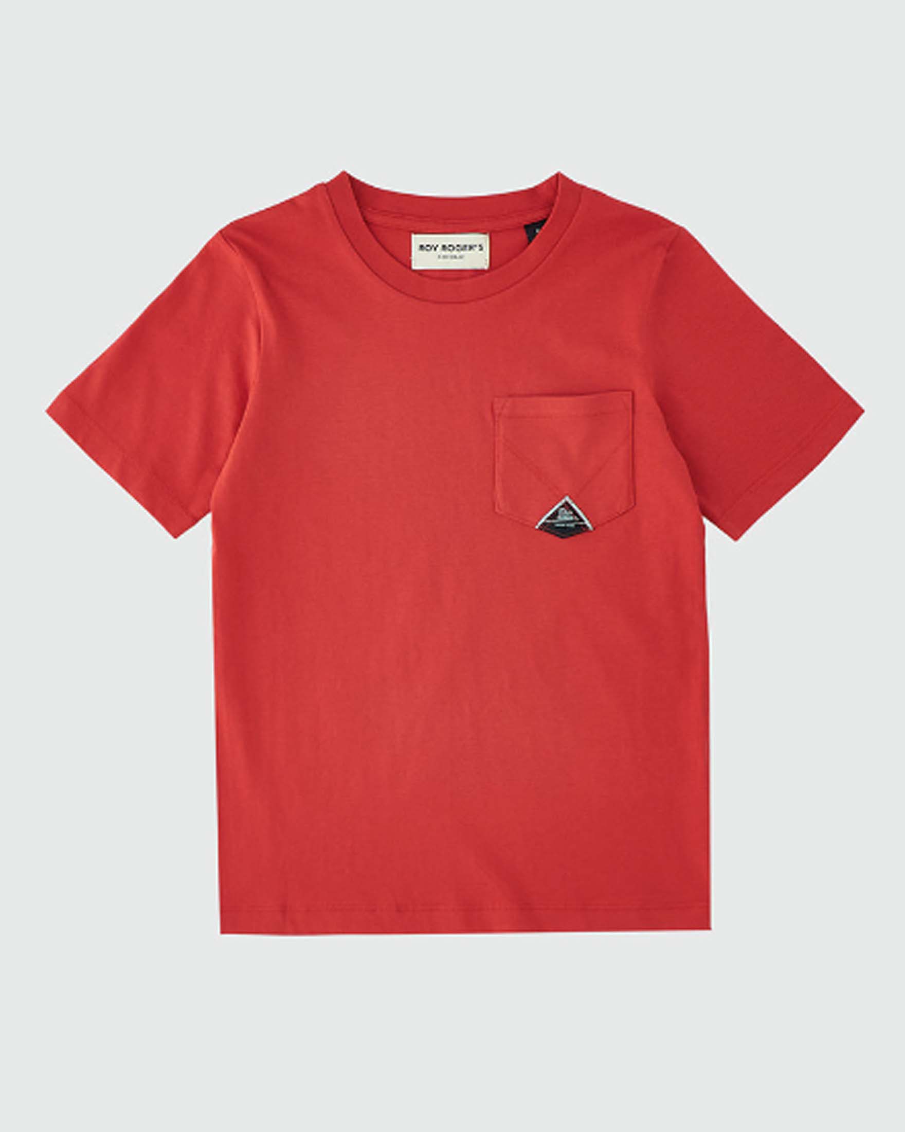 T-shirt rossa Roy Roger's mezza manica in puro cotone con taschino