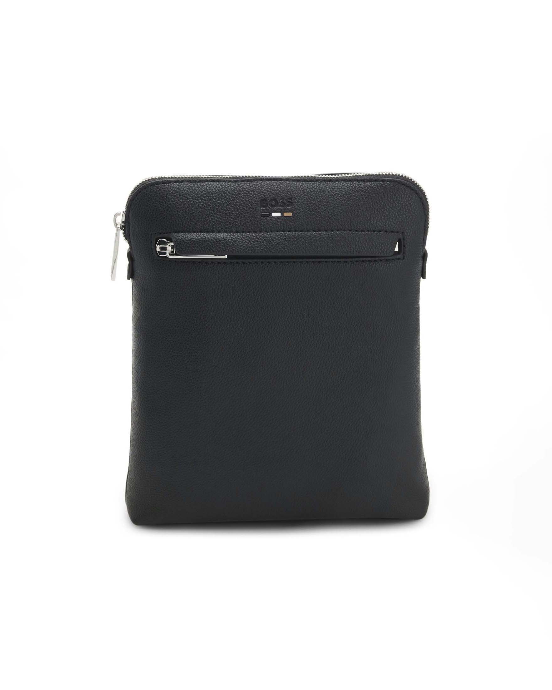 Borsa reporter Boss a tracolla in similpelle martellata