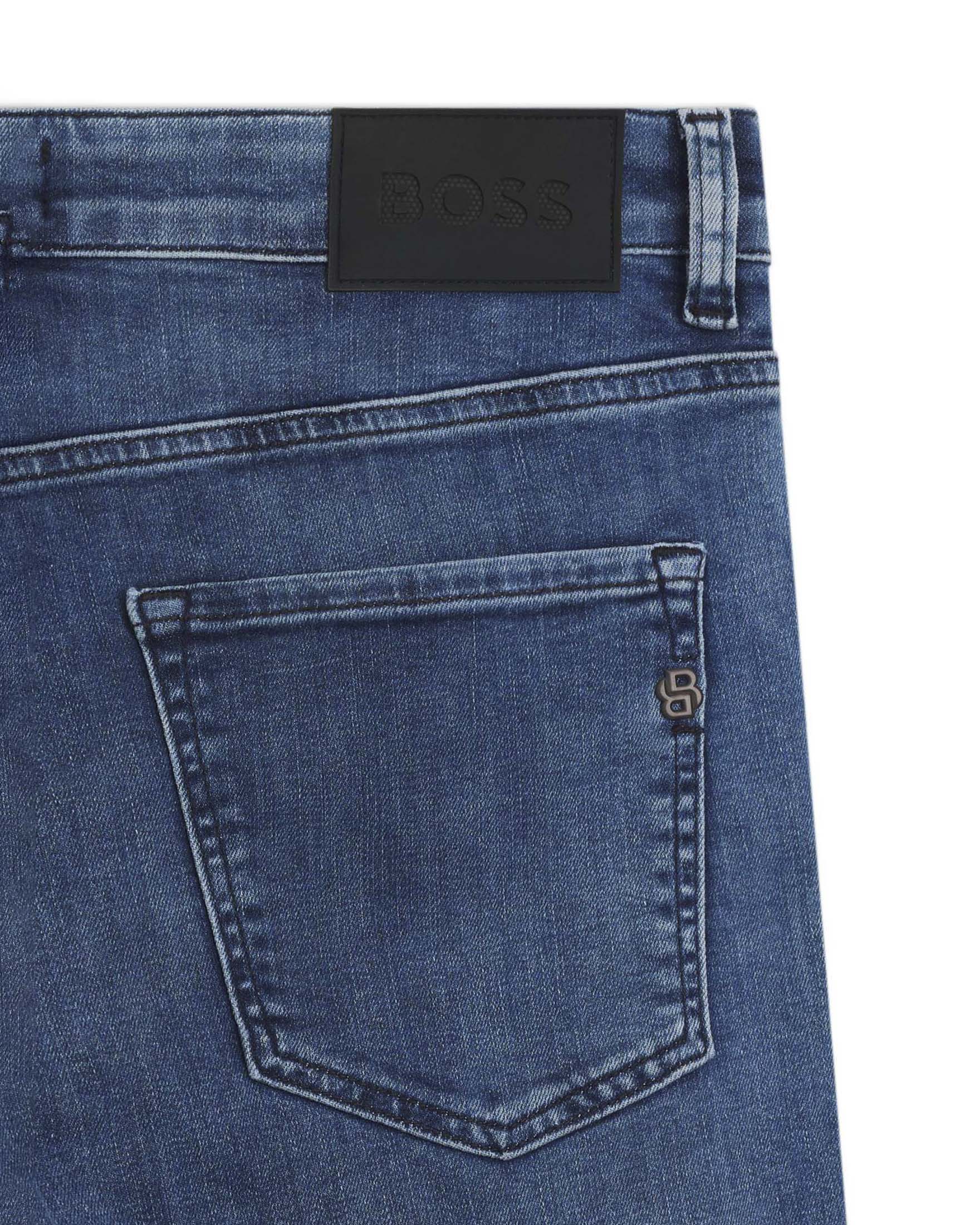 Jeans Boss Delaware lavaggio medio stone washed in cotone stretch image