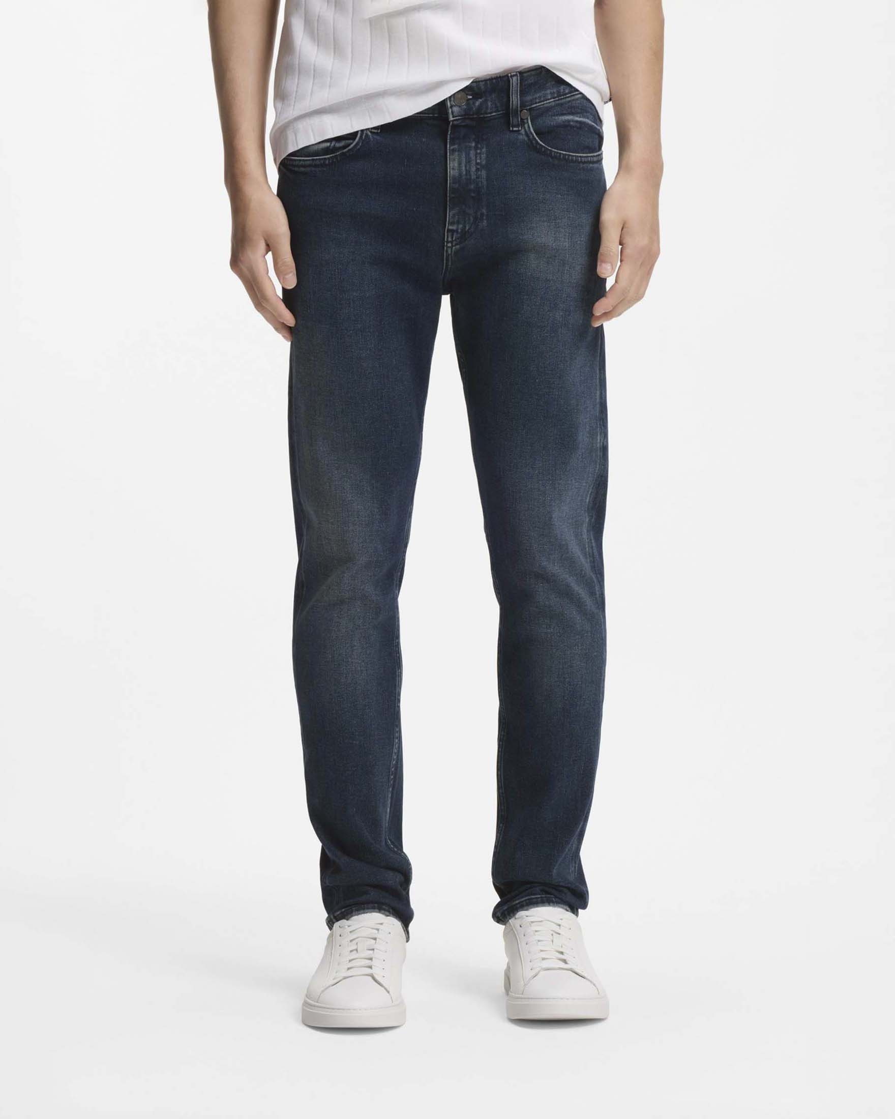 Jeans Boss Delaware lavaggio scuro stone washed in cotone stretch