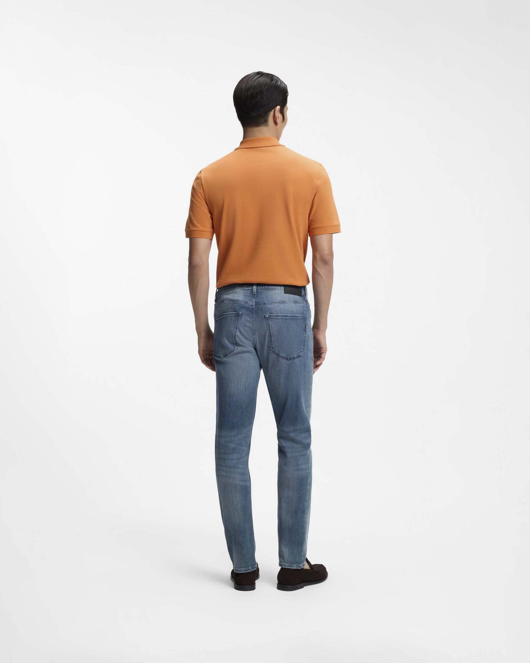 Jeans Boss Delaware lavaggio medio stone washed in cotone stretch image