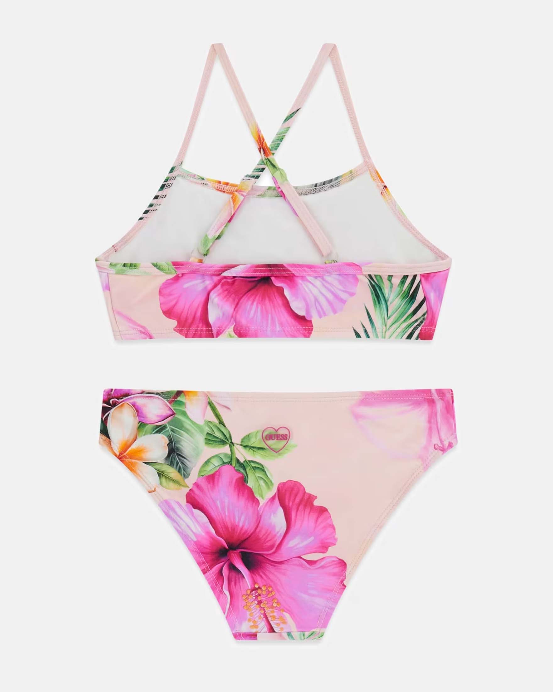 Bikini Guess rosa in misto poliammide con stampa floreale image