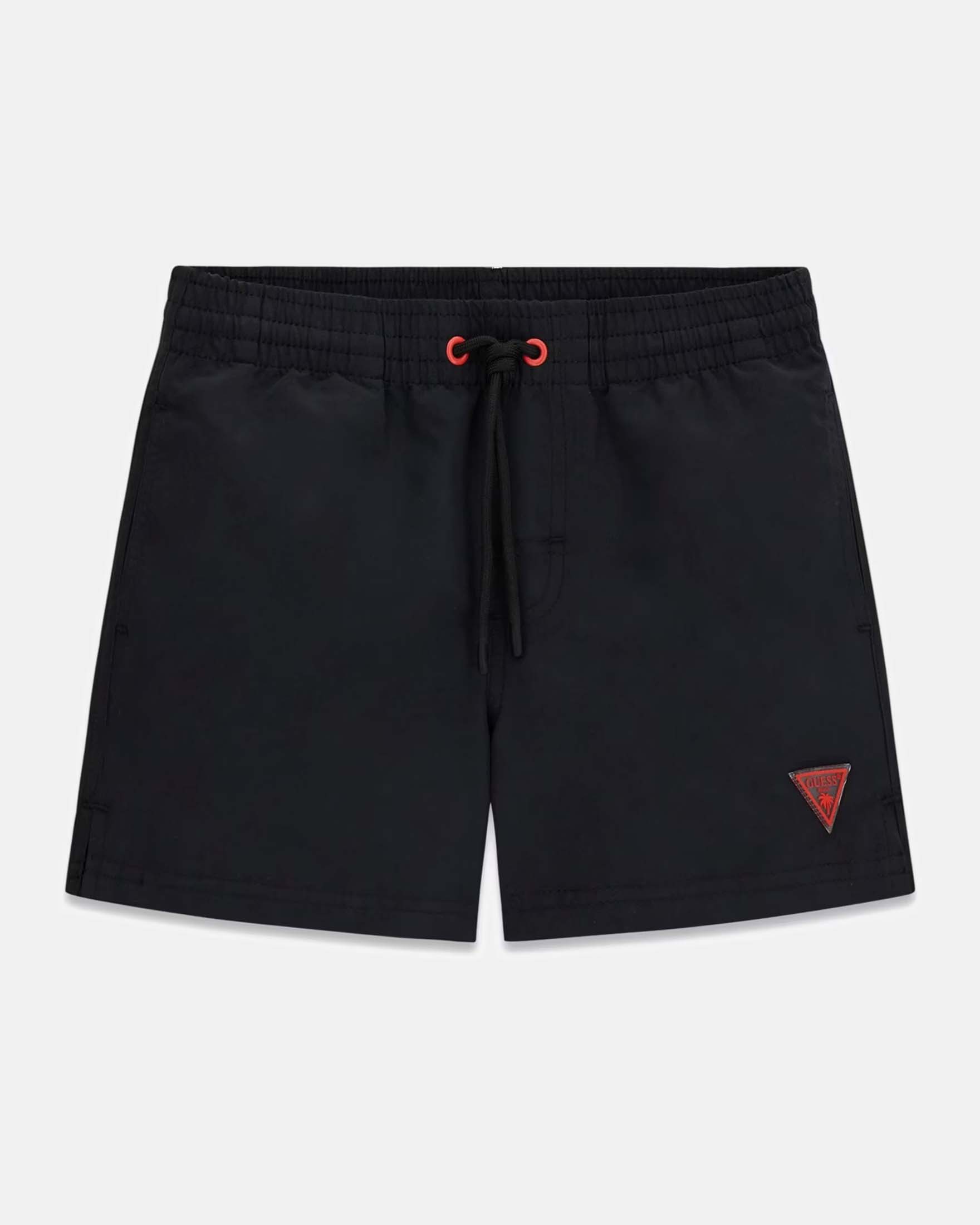 Boxer mare neri con coulisse in vita e patch logo