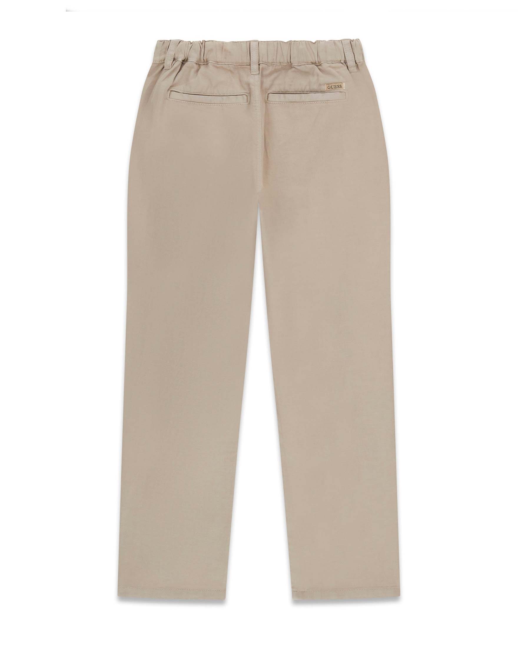 Pantaloni Guess beige in misto lyocell con coulisse