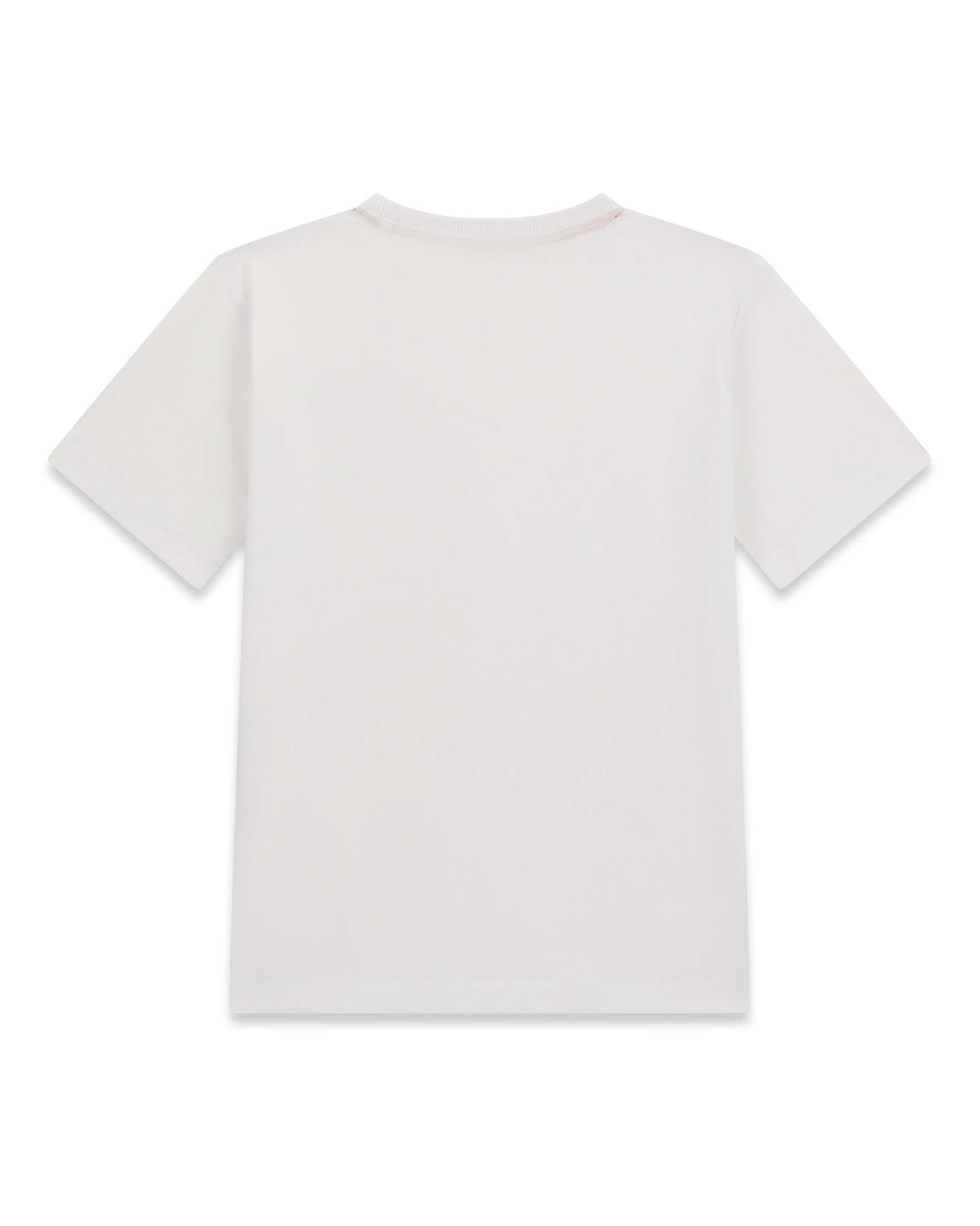 T-shirt mezza manica Guess bianca in cotone con stampa logo