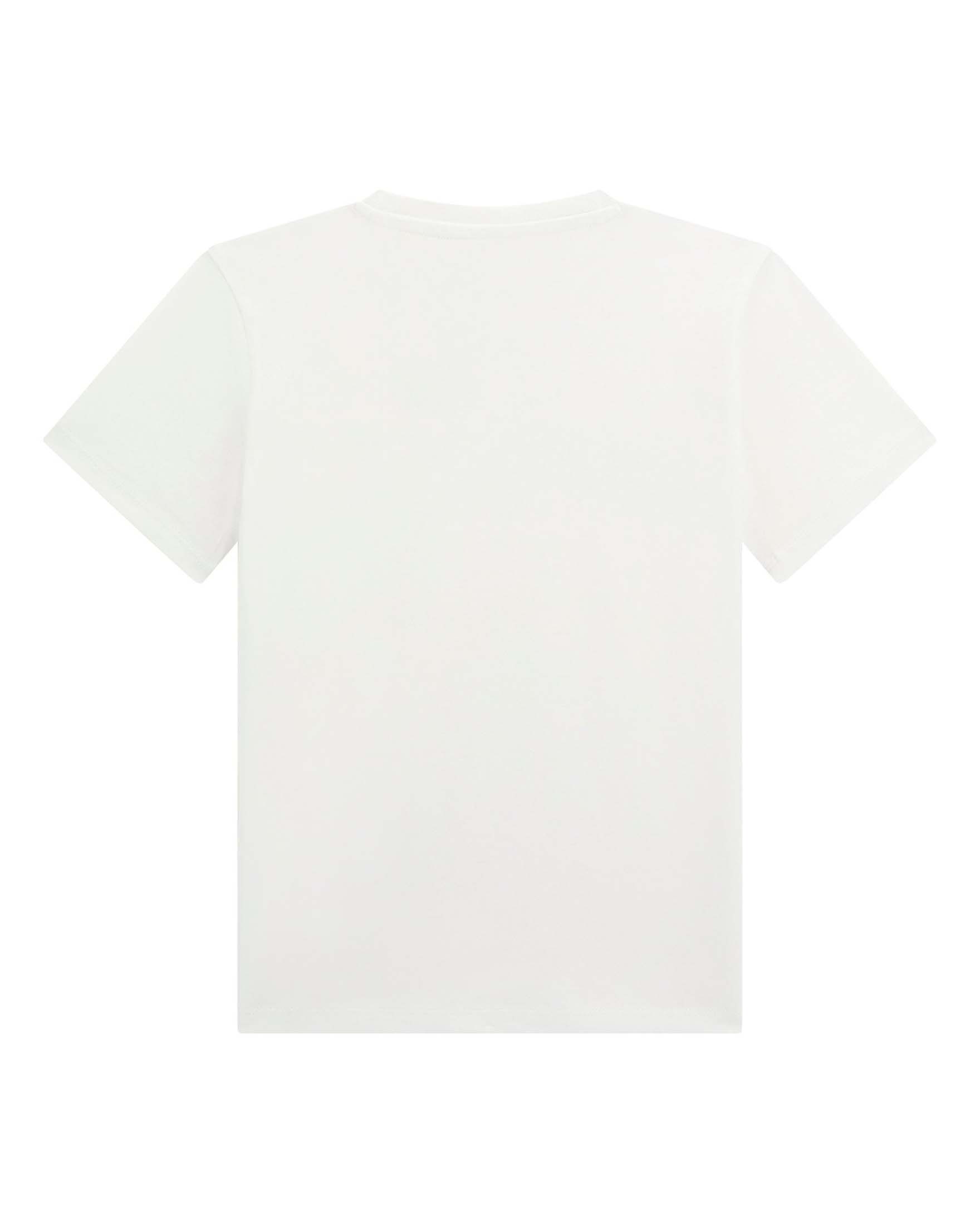 T-shirt mezza manica Guess bianca in cotone con patch logo