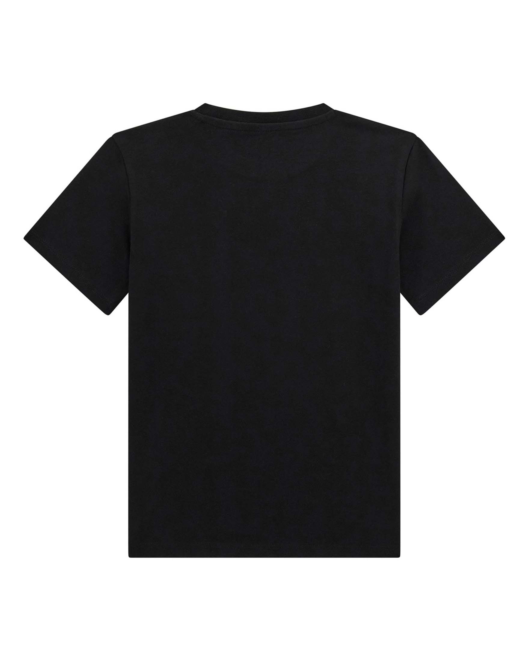 T-shirt mezza manica Guess nera in cotone con piccolo logo ricamato