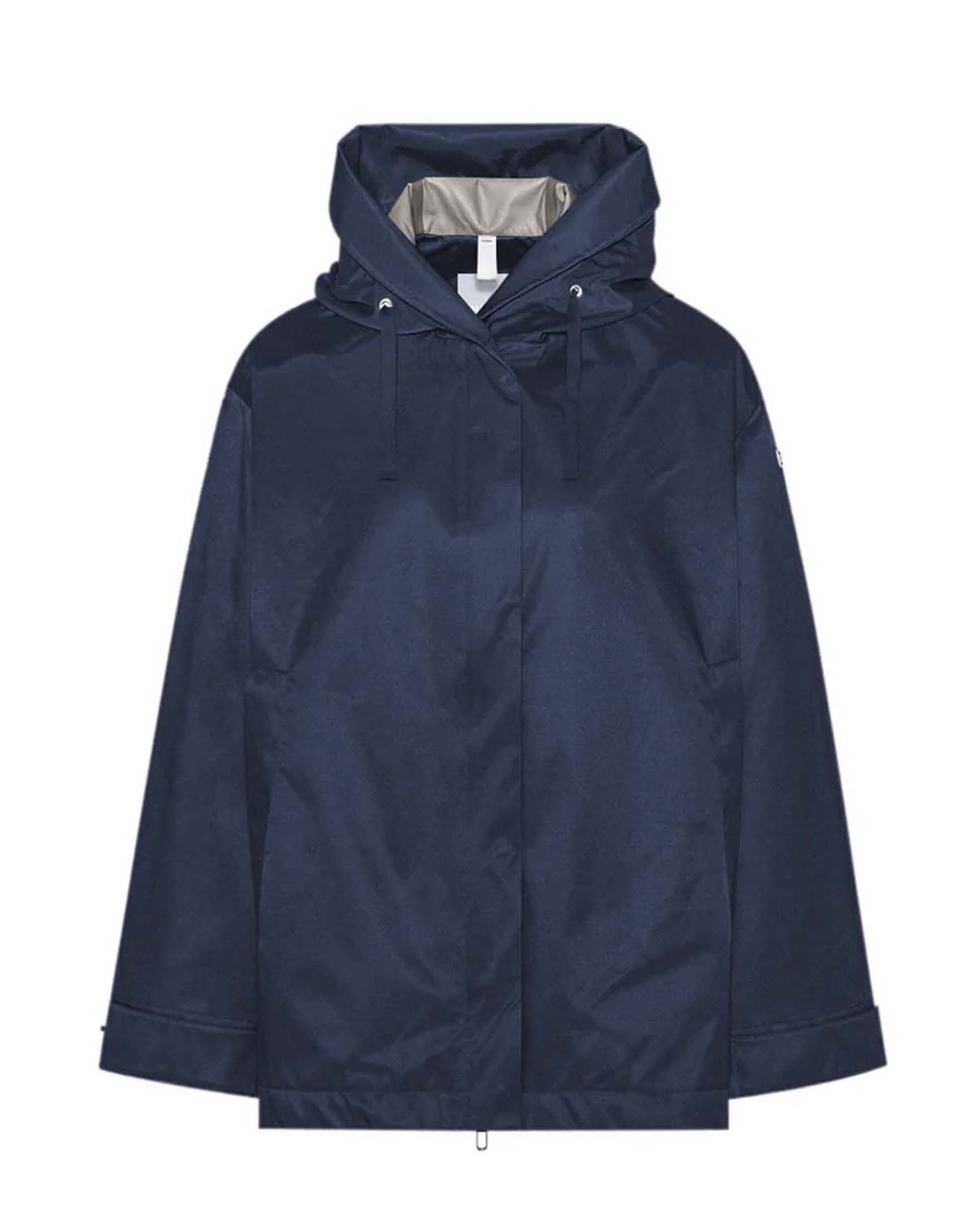 Giacca corta oversize Tecla Duno blu in cotone tecnico antigoccia