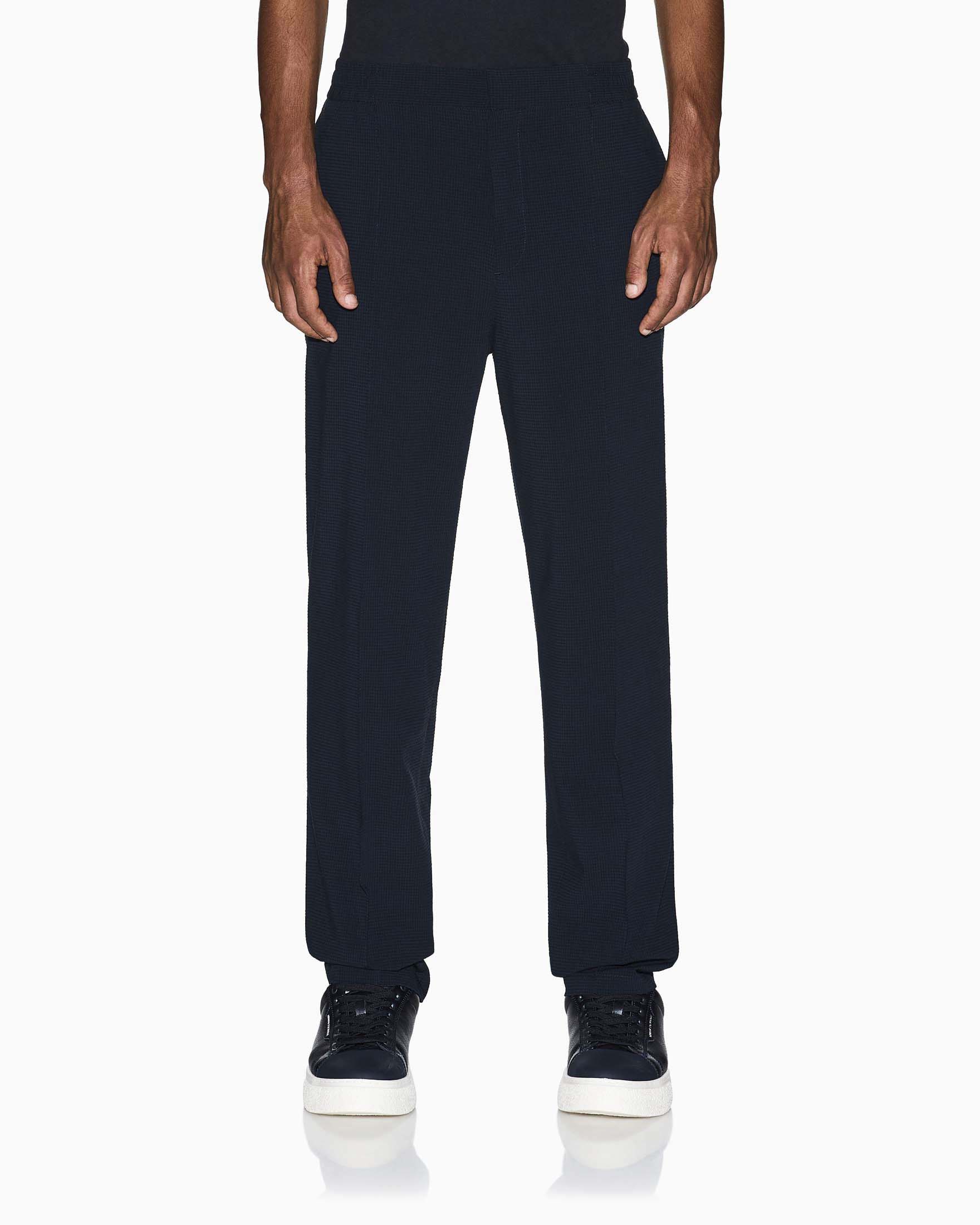Pantaloni chinos Exchange blu in seersucker
