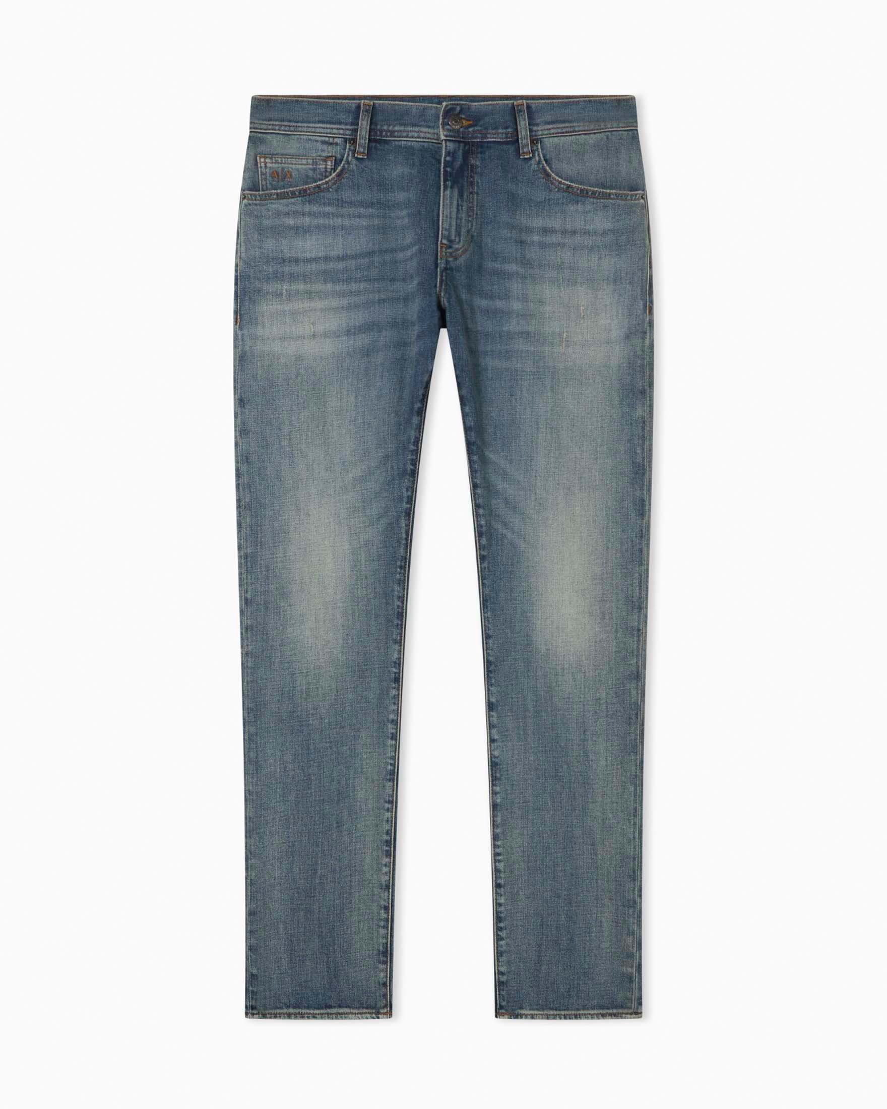 Jeans super skinny Armani Exchange lavaggio medio in misto cotone