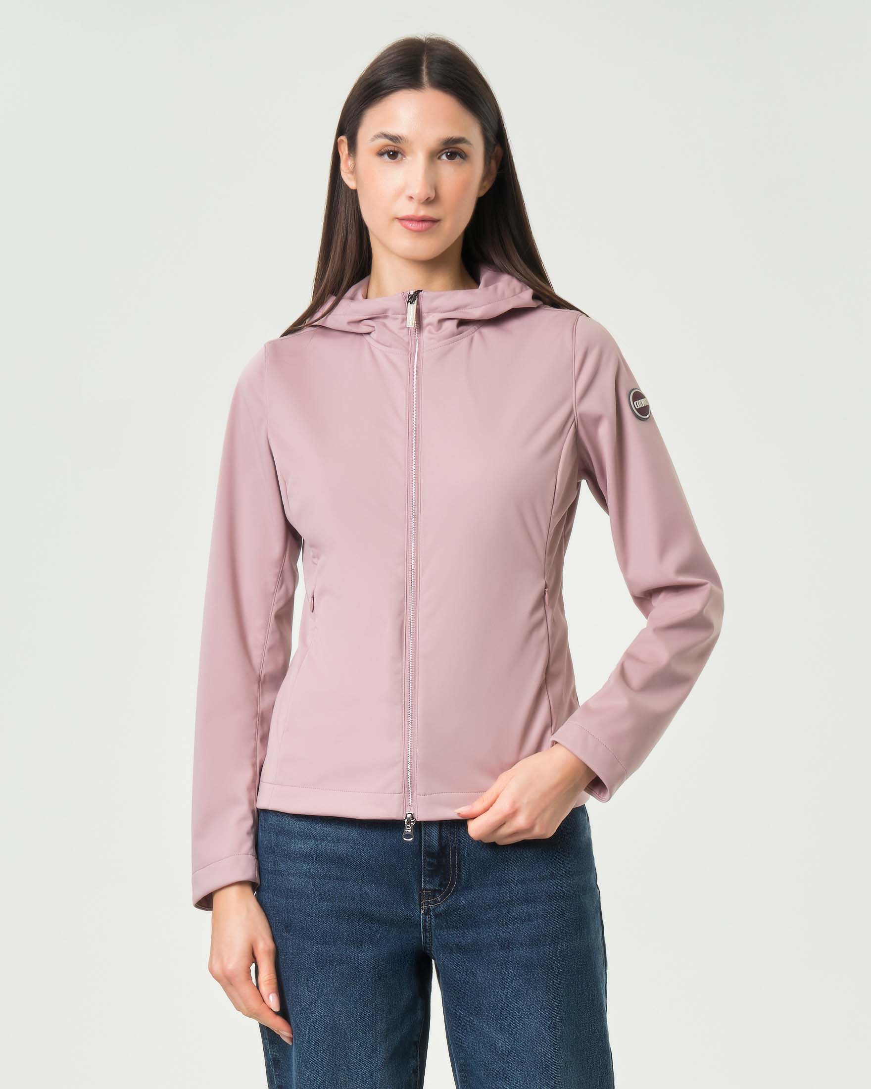 Giubbino Colmar Originals rosa vestibilità regular in softshell impermeabile con cappuccio fisso