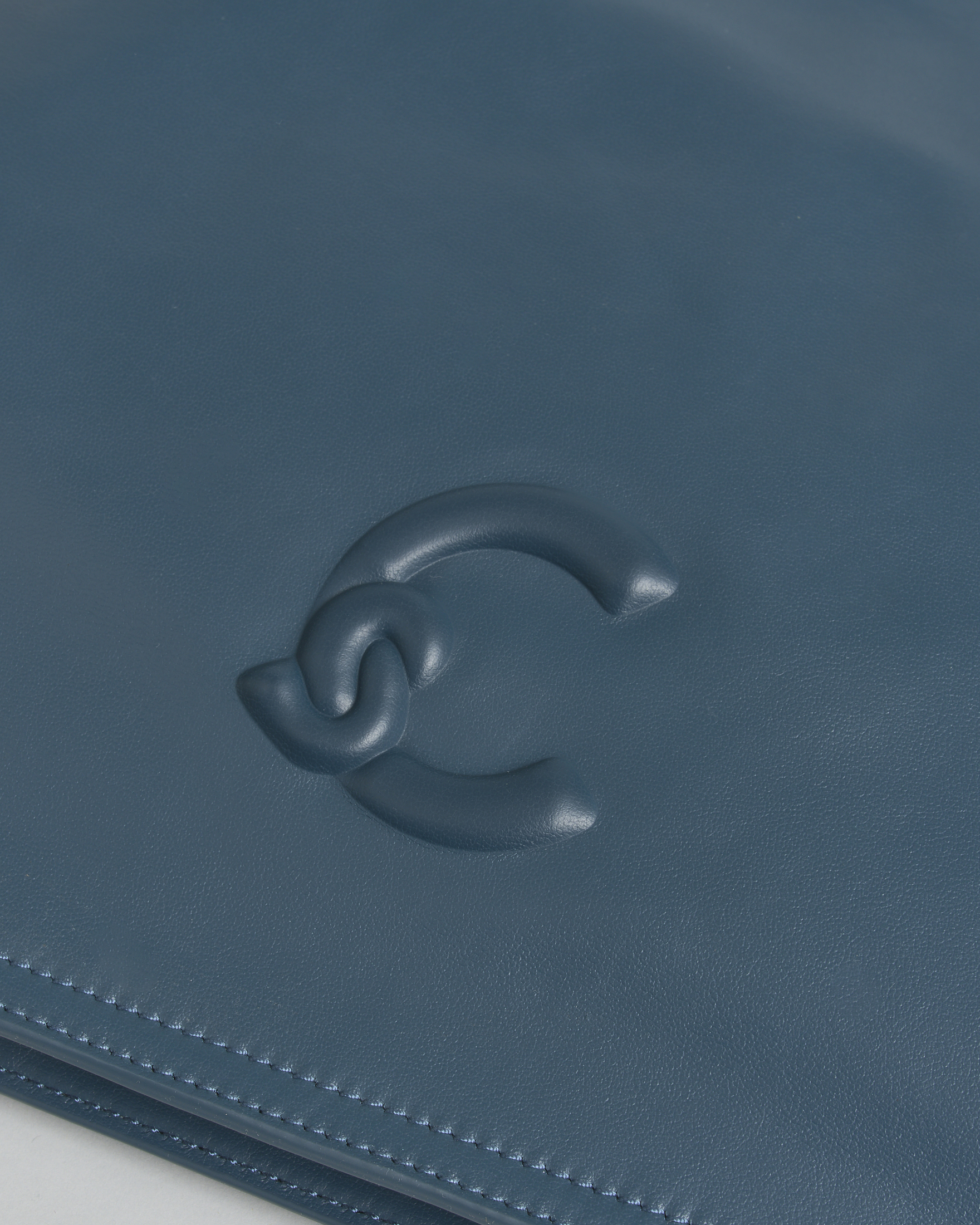 Shopping Bag Coccinelle Dulse Large color ottanio in pelle liscia con chiusura a coulisse image