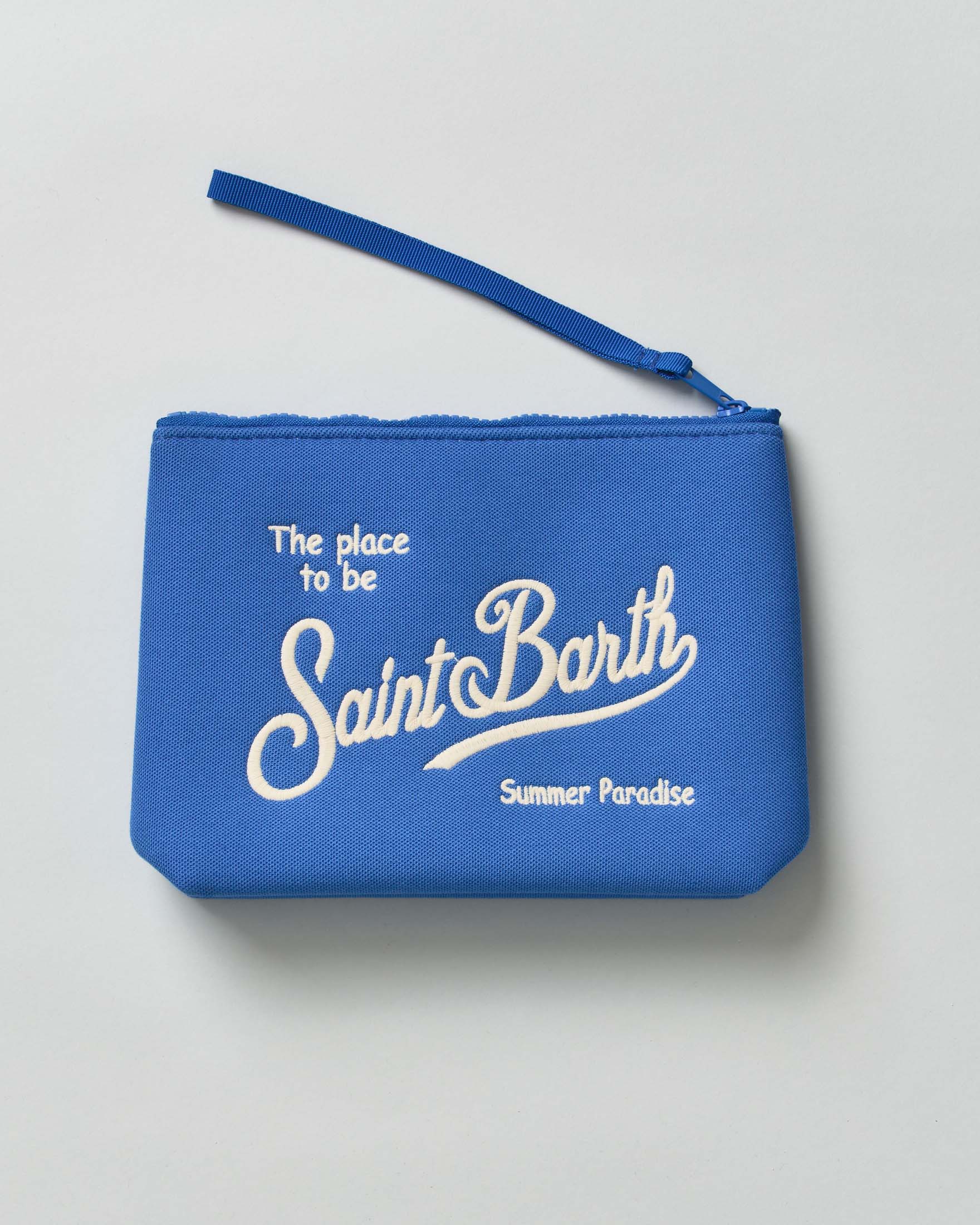 Pochette MC2 Saint Barth Aline blu royal in neoprene effetto piquet image