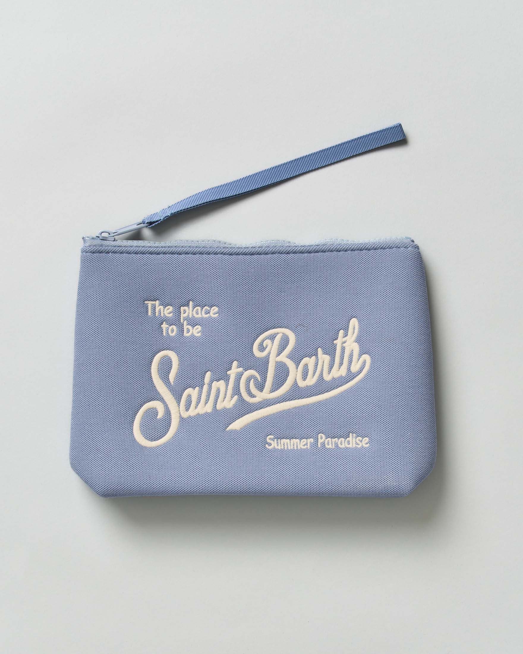 Pochette Aline avio in neoprene effetto piquet