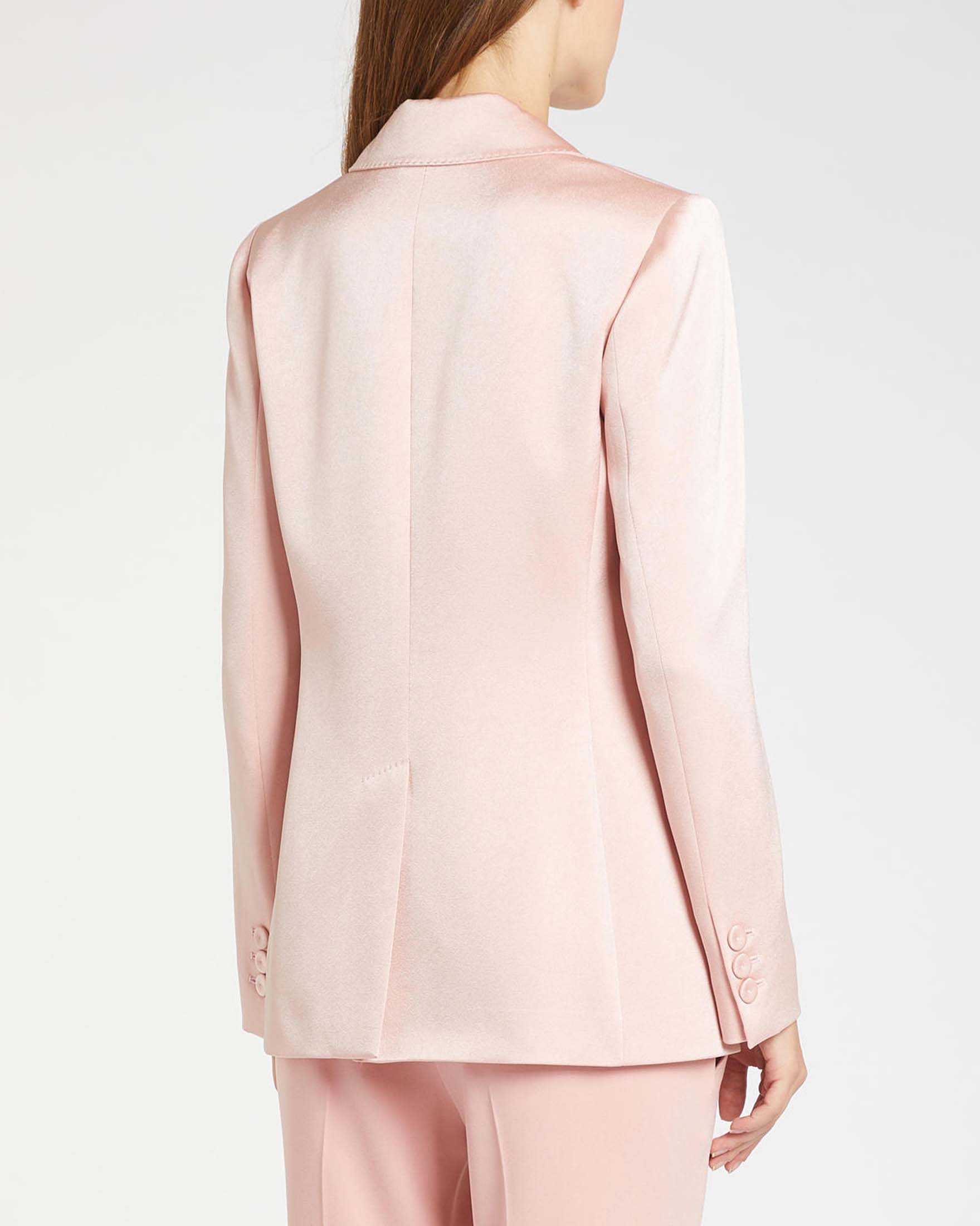 Blazer monopetto cipria Marella in satin con pince e fianchetti sagomati image