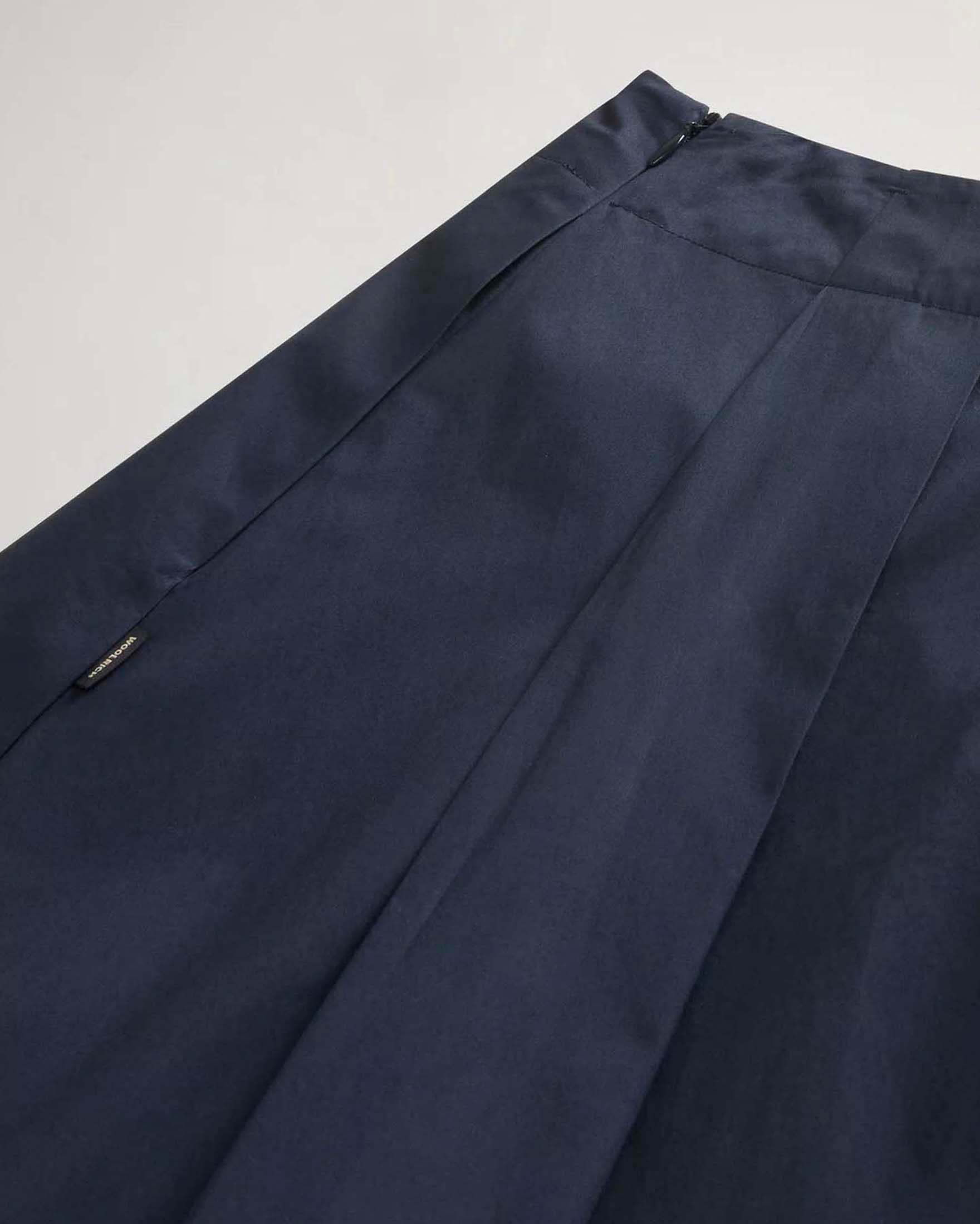 Gonna midi Woolrich blu a pieghe in cotone image