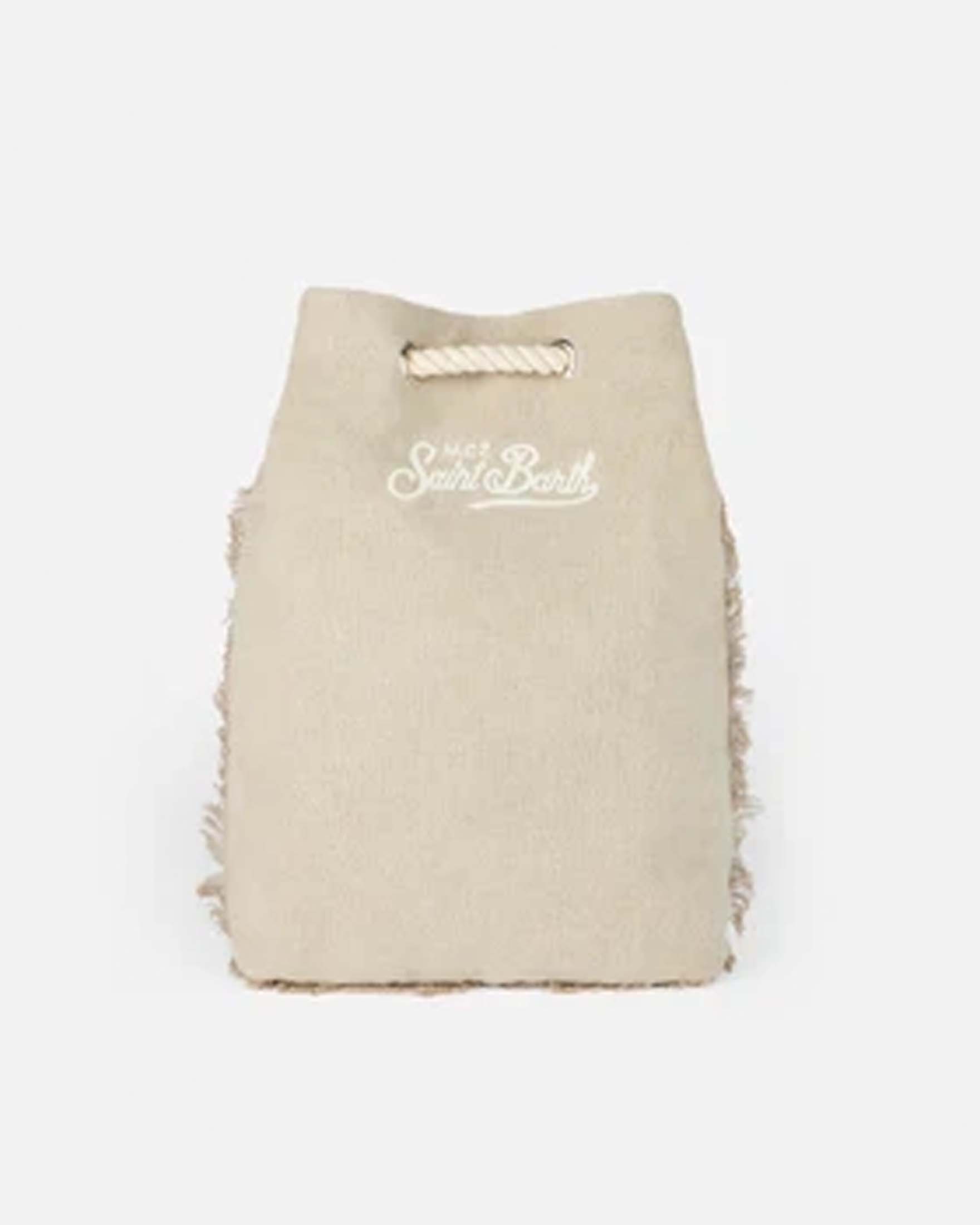 Zaino a sacca Boat beige in lino