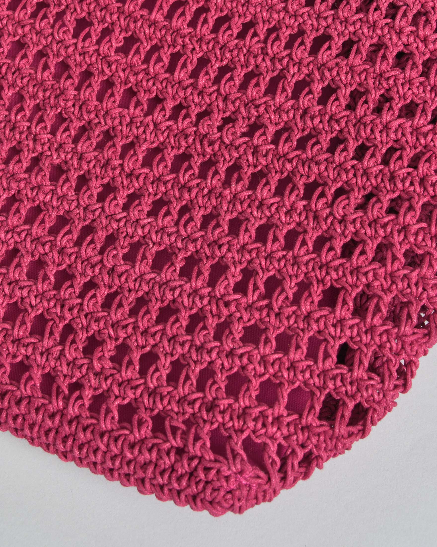 Shopper crochet Raja fucsia traforata con base squadrata image