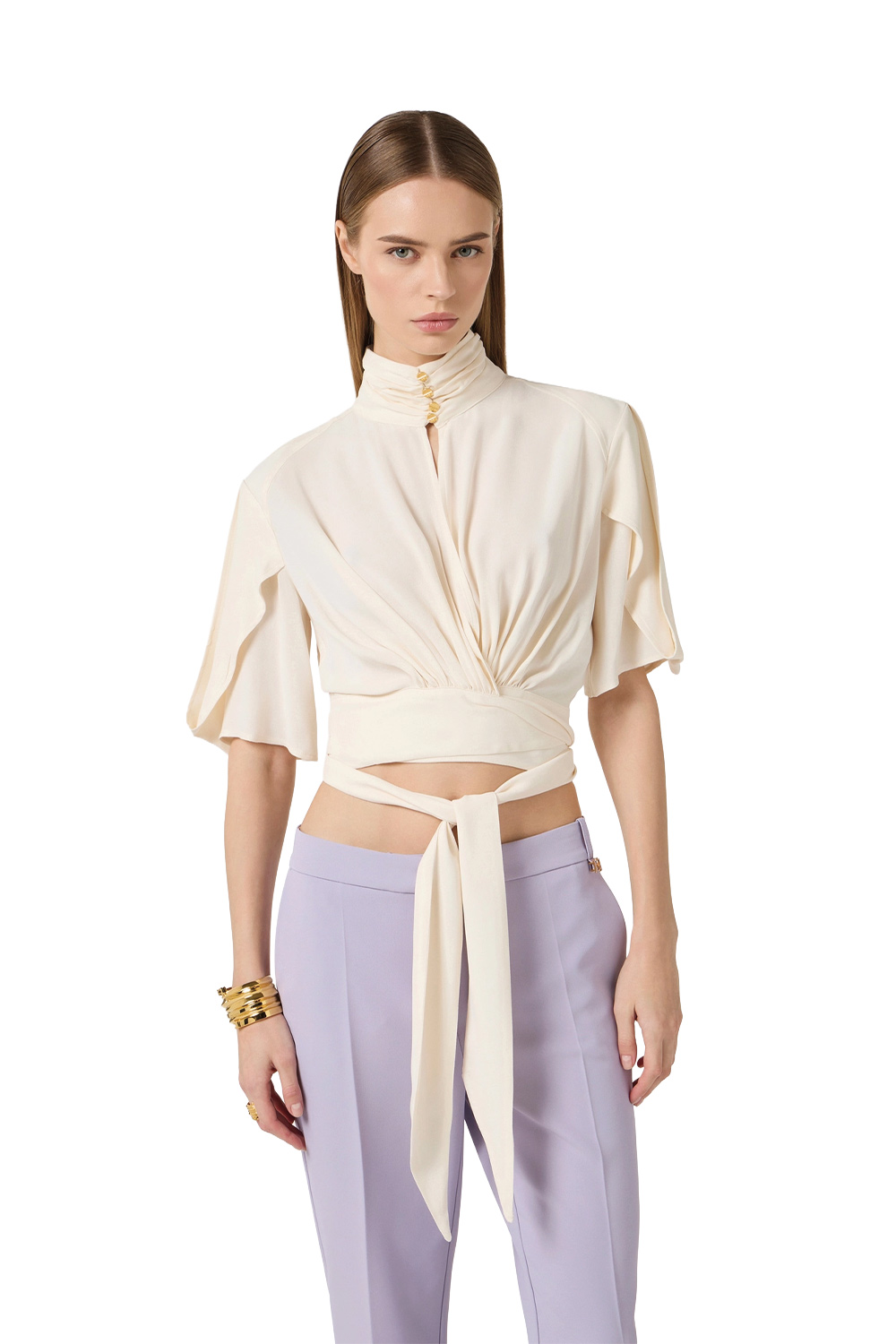 Blusa in Georgette di Viscosa