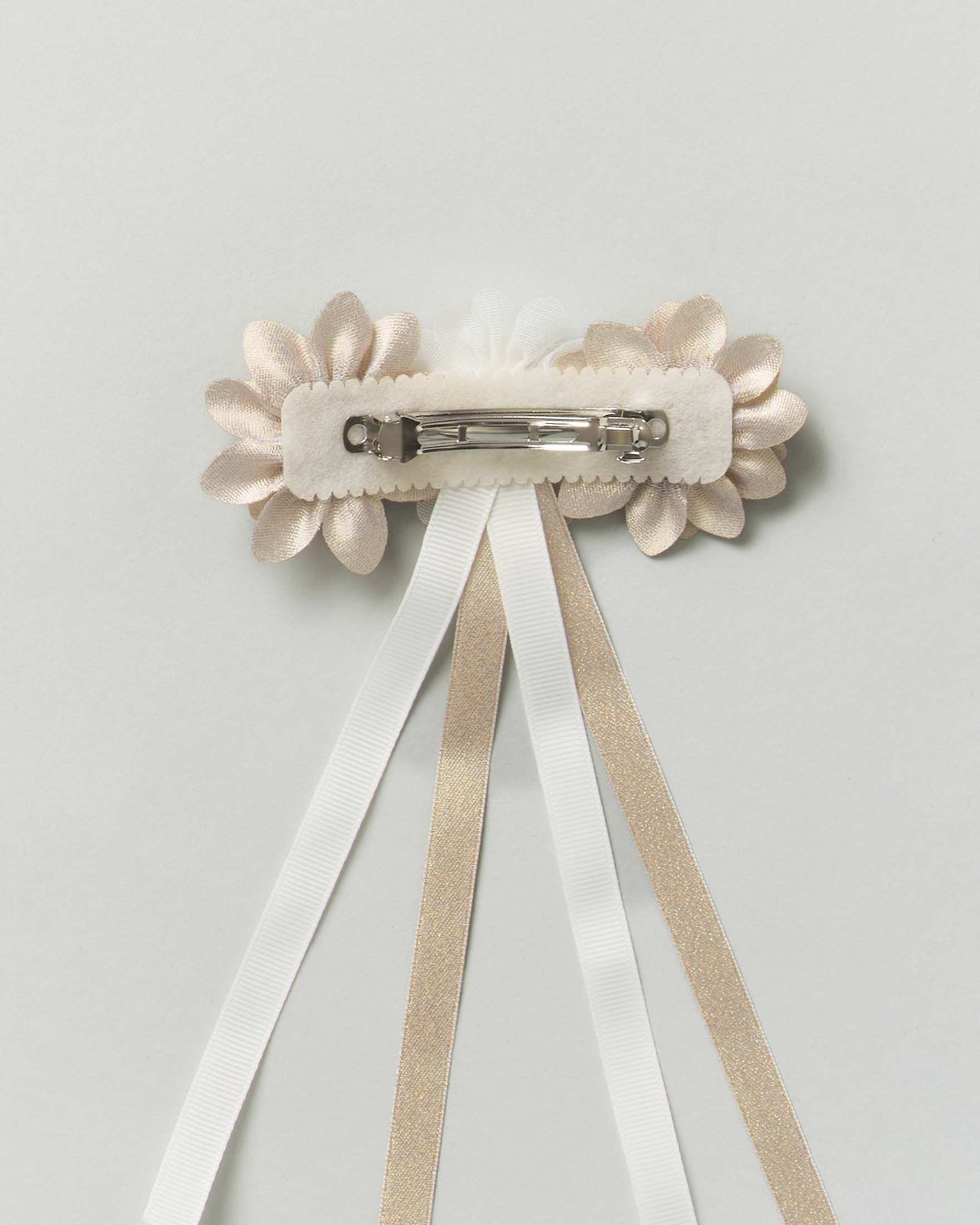 Molletta Abel & Lula con fiore bianco ed oro applicato image