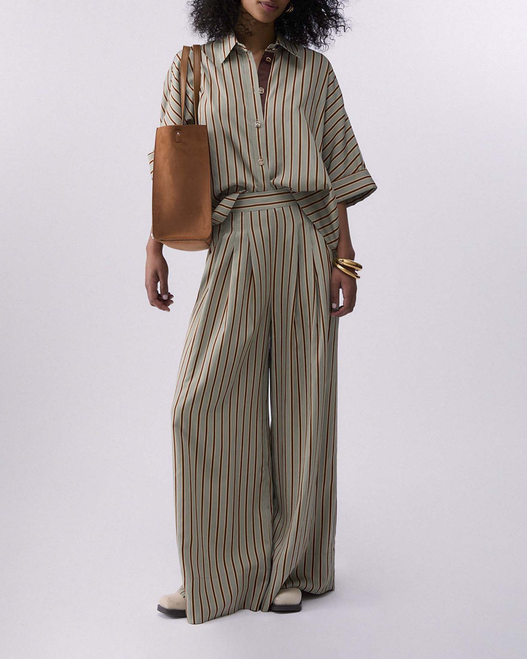 Diffusion Pantaloni Palazzo Donna A Gamba Larga Con Pieghe - Morbidi, Con Fascia, Taglie Forti (40-55)