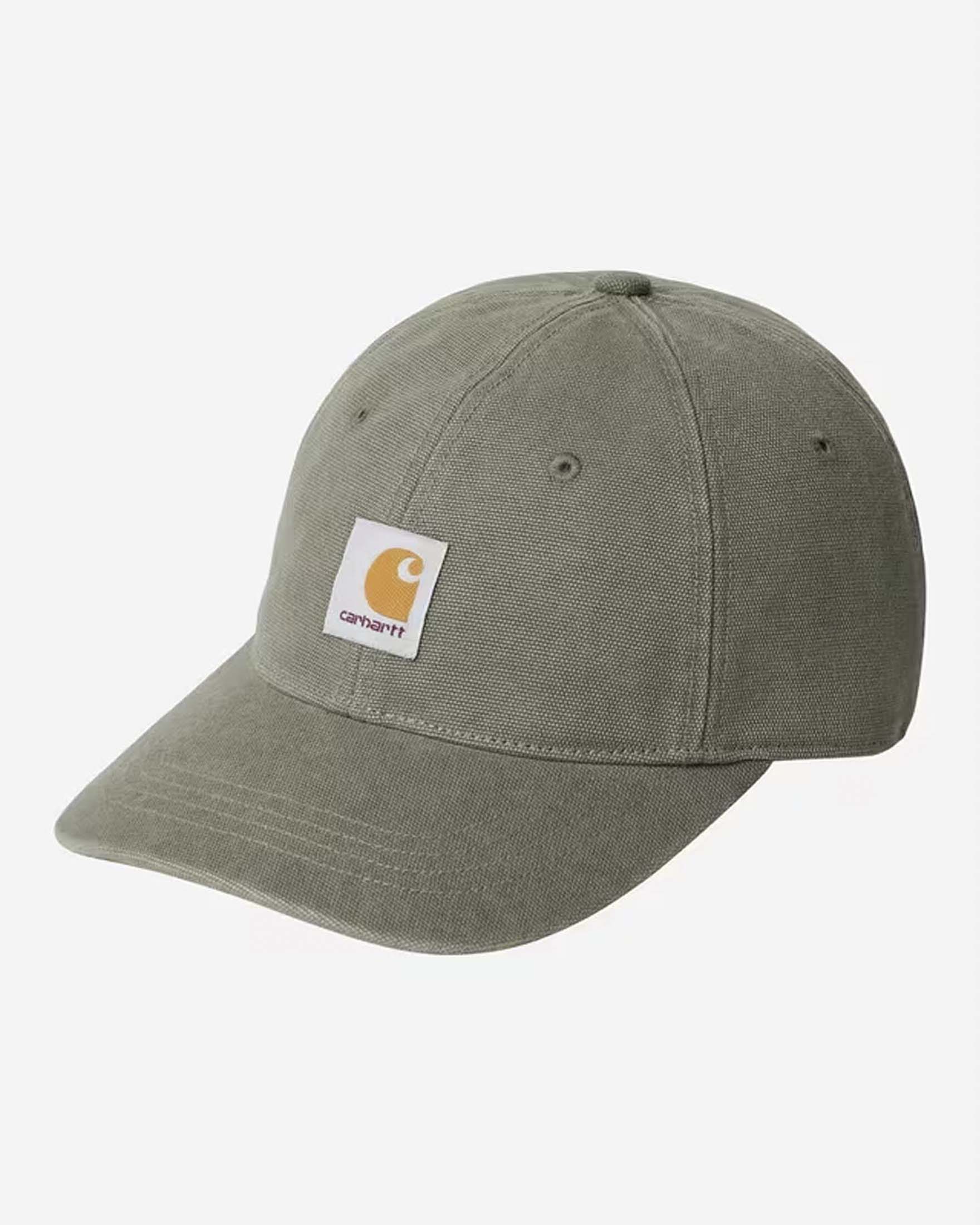 Berretto baseball Carhartt in canvas verde militare con patch logo